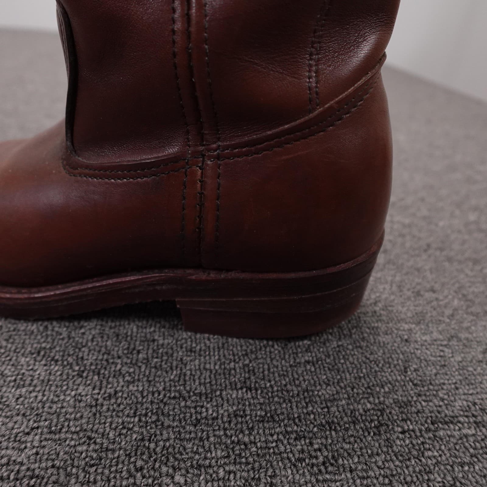Vintage Red Wing Leather Boots 7 B Brown Pecos 1155 Western 80s 11 in USA - Thumbnail 17