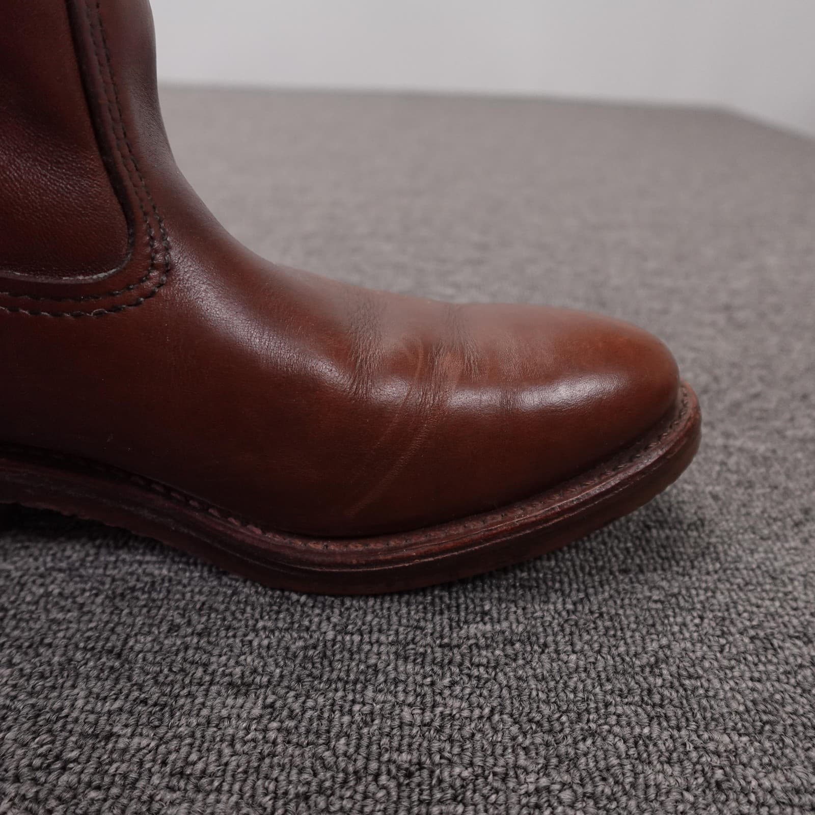 Vintage Red Wing Leather Boots 7 B Brown Pecos 1155 Western 80s 11 in USA - Thumbnail 13