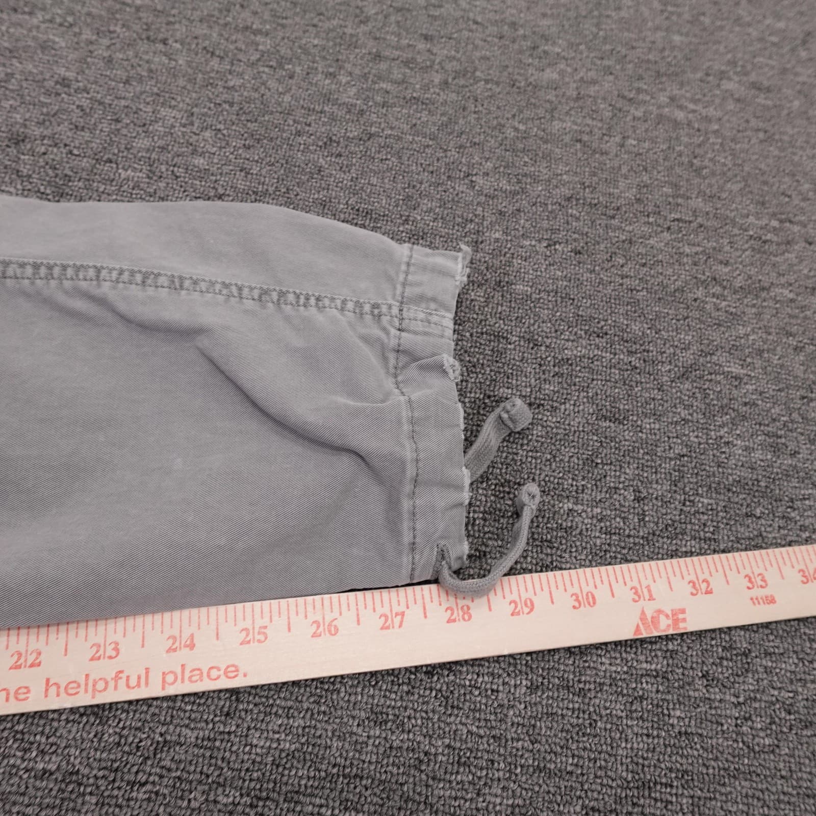 American Eagle Outfitters Cargo Pants Mens 30x28 Gray Slim Flex Drawstring Hem - Thumbnail 11