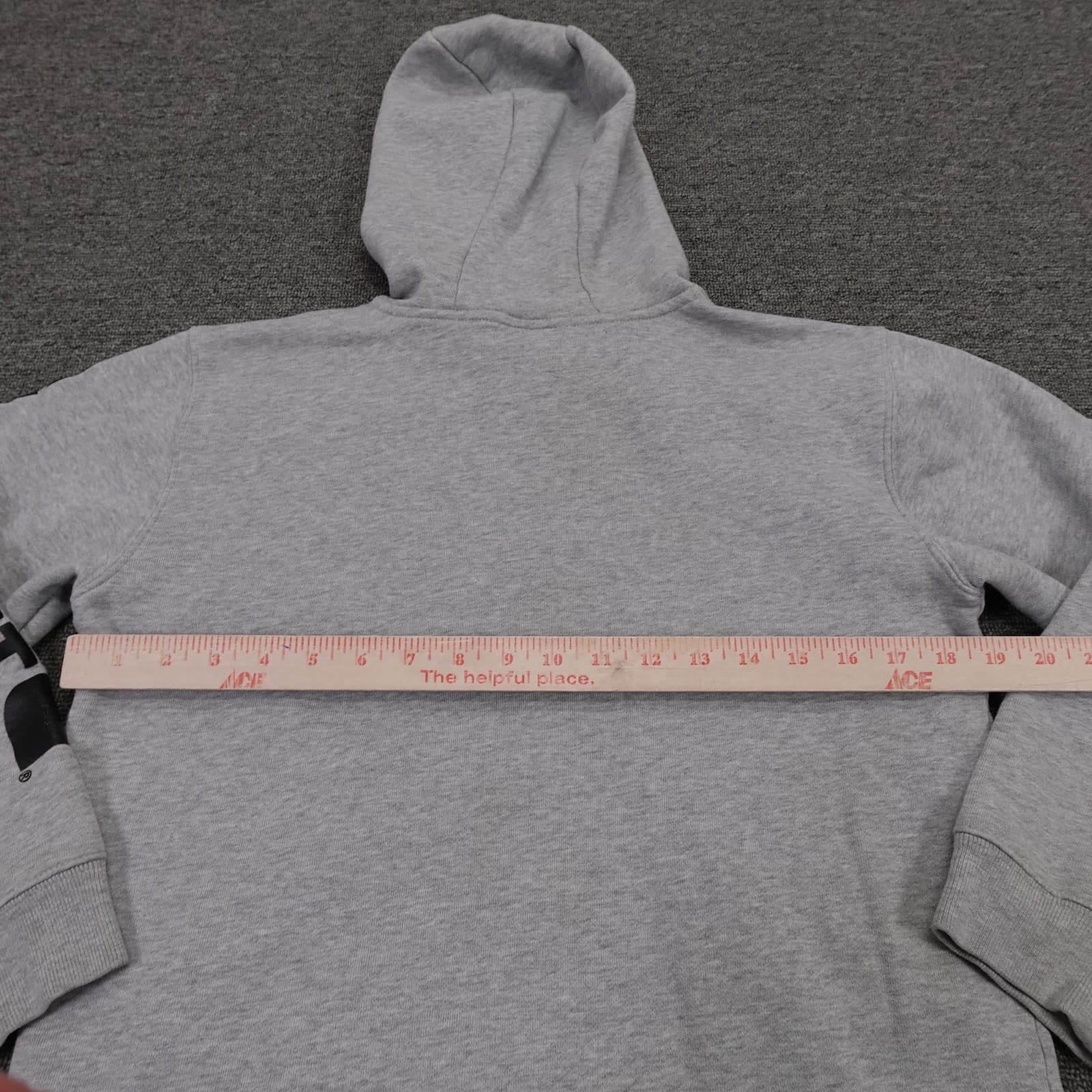 Carhartt Hoodie Boys 14-16 Gray Logo Graphic Sleeve Fleece Pullover Sweatshirt - Thumbnail 5