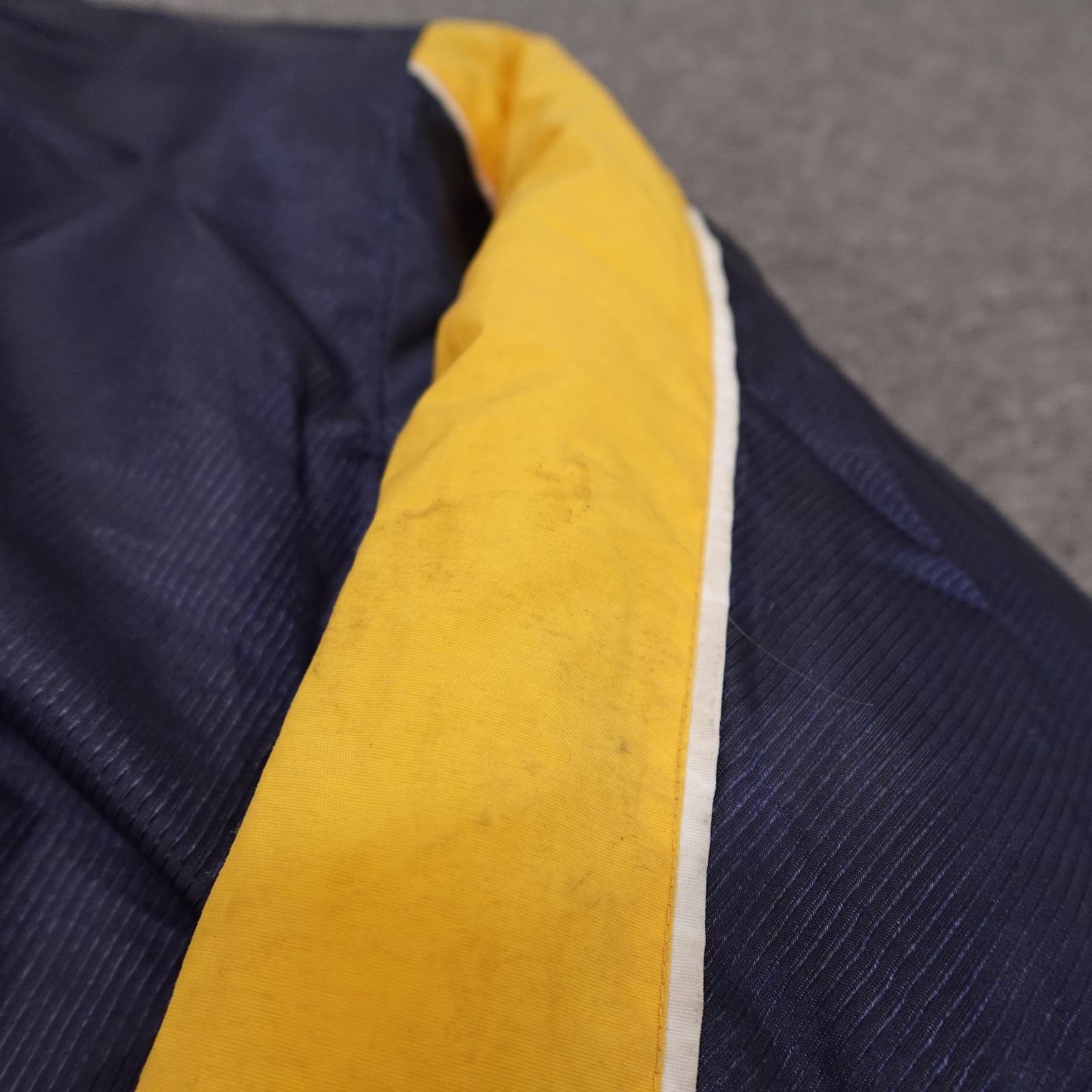 Vintage Michigan Wolverines Jacket XL Blue NCAA Football Starter 90s Full Zip - Thumbnail 4