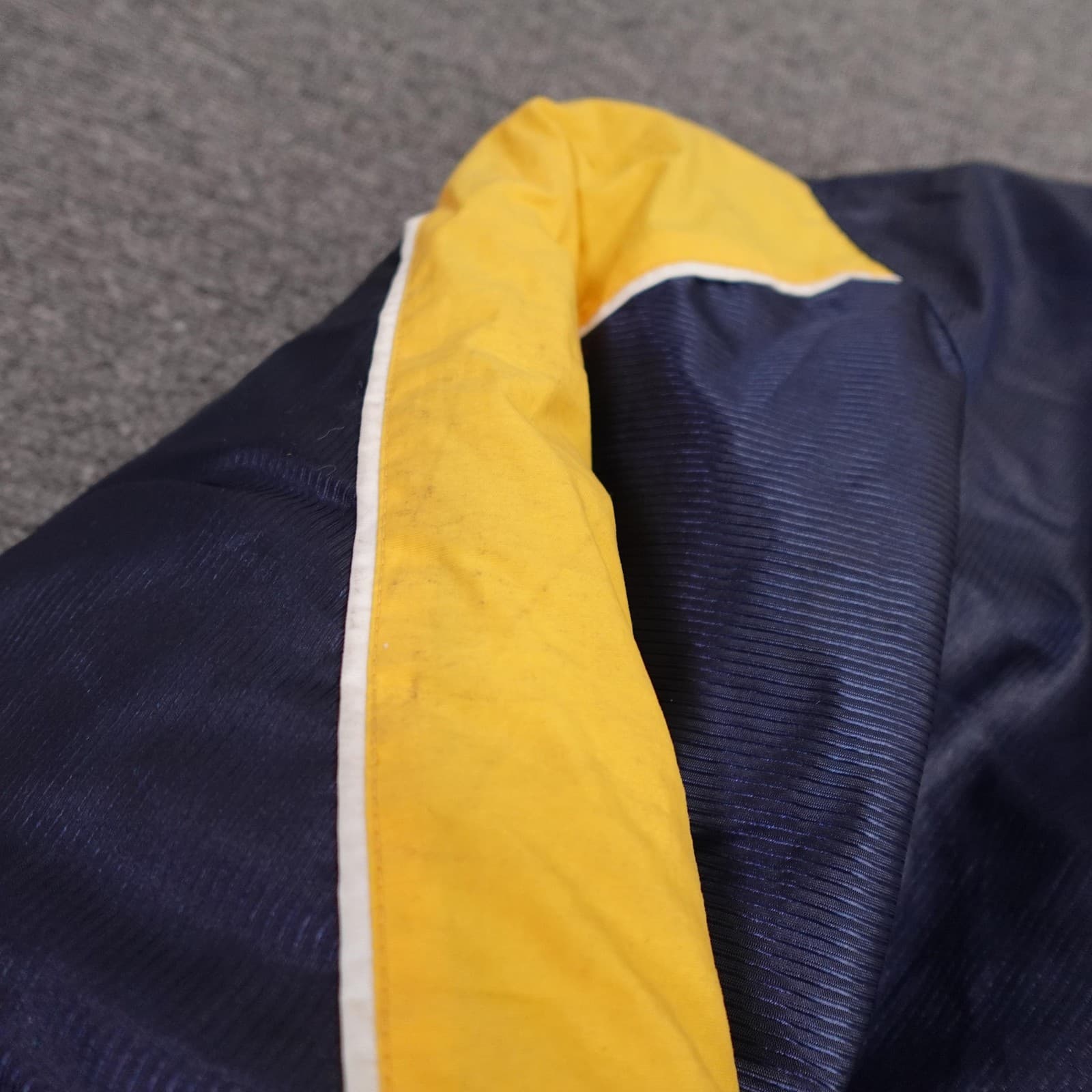 Vintage Michigan Wolverines Jacket XL Blue NCAA Football Starter 90s Full Zip - Thumbnail 5