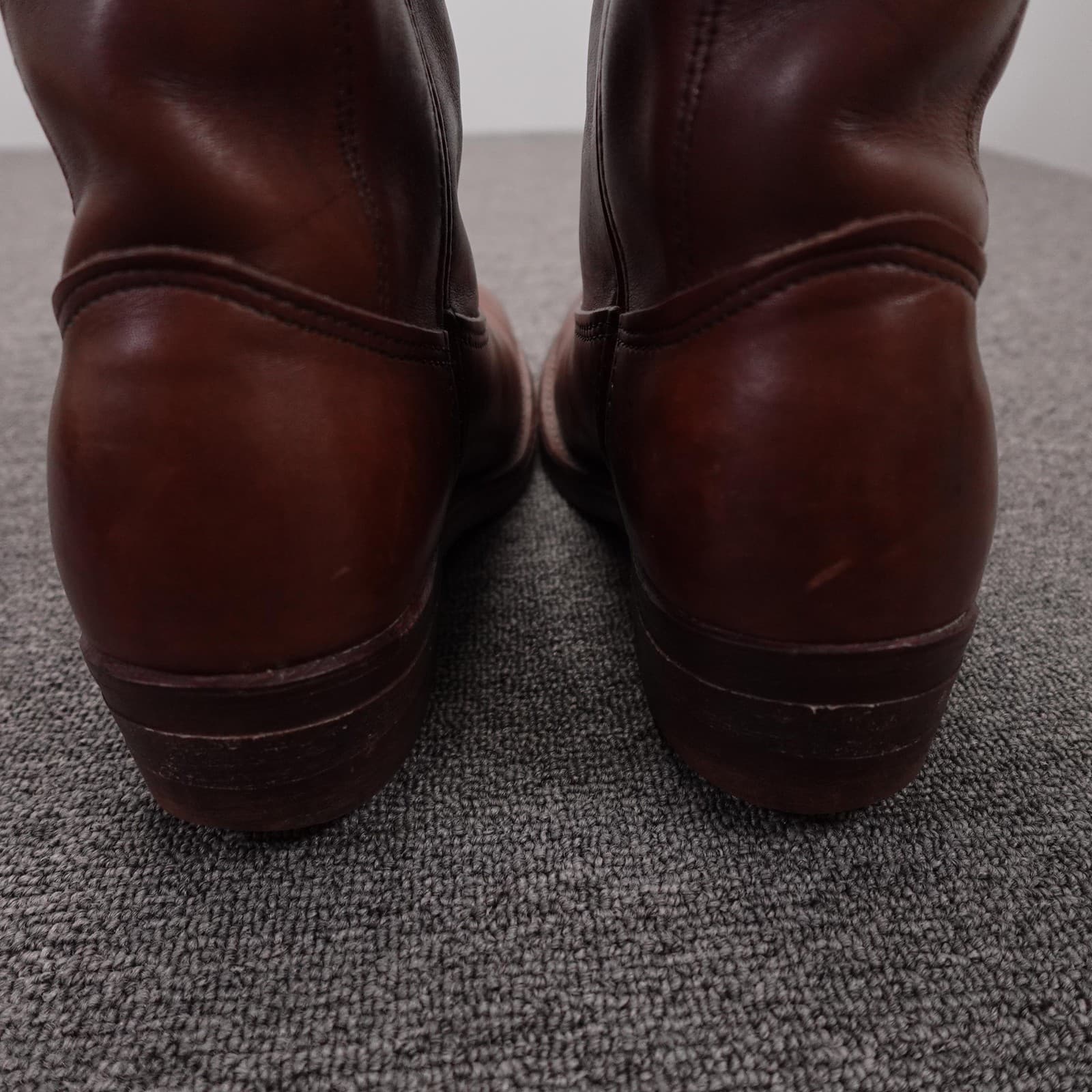 Vintage Red Wing Leather Boots 7 B Brown Pecos 1155 Western 80s 11 in USA - Thumbnail 21