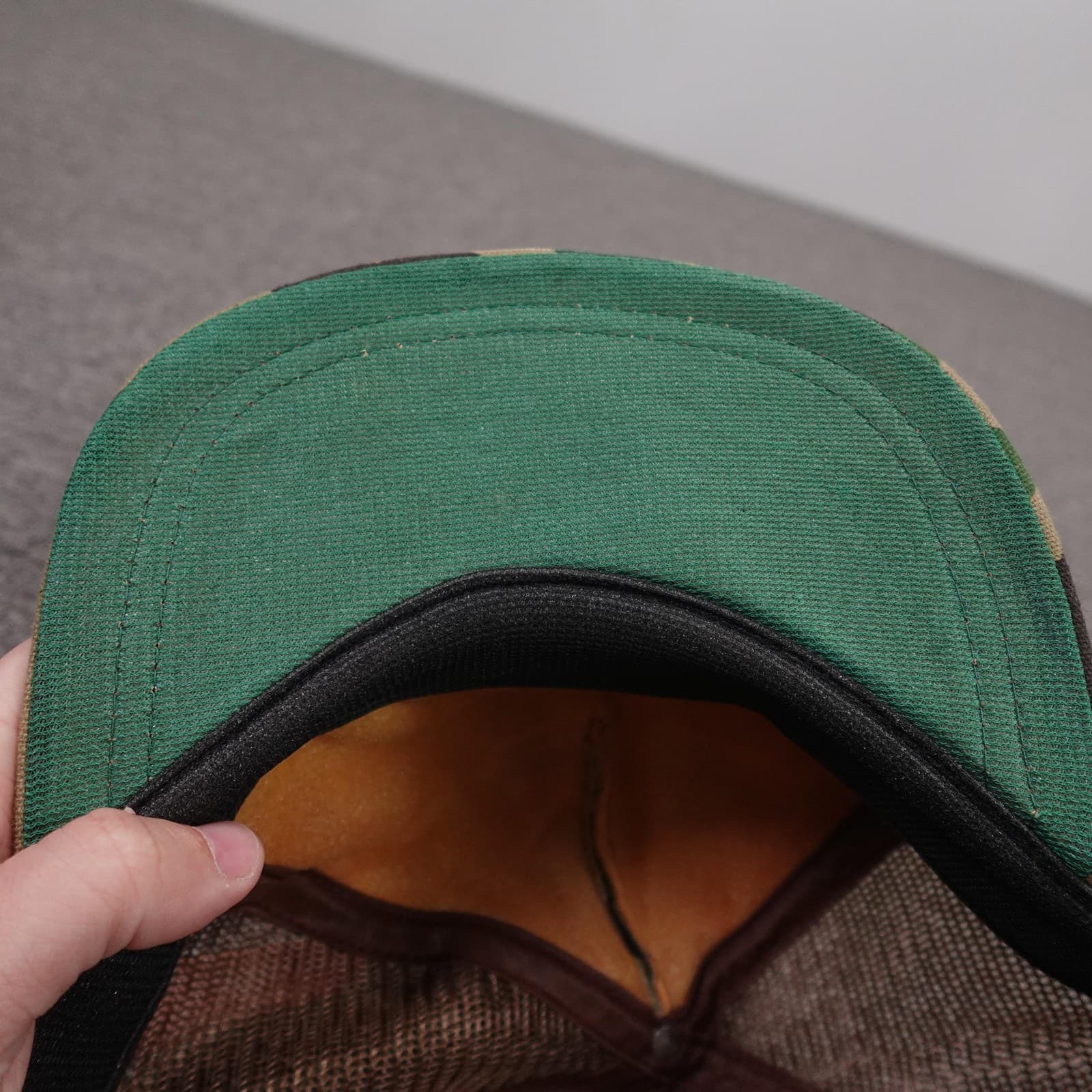 Vintage Bob Allen Hat Cap Snap Back Mens One Size Green Camo Trucker Hunting - Thumbnail 6