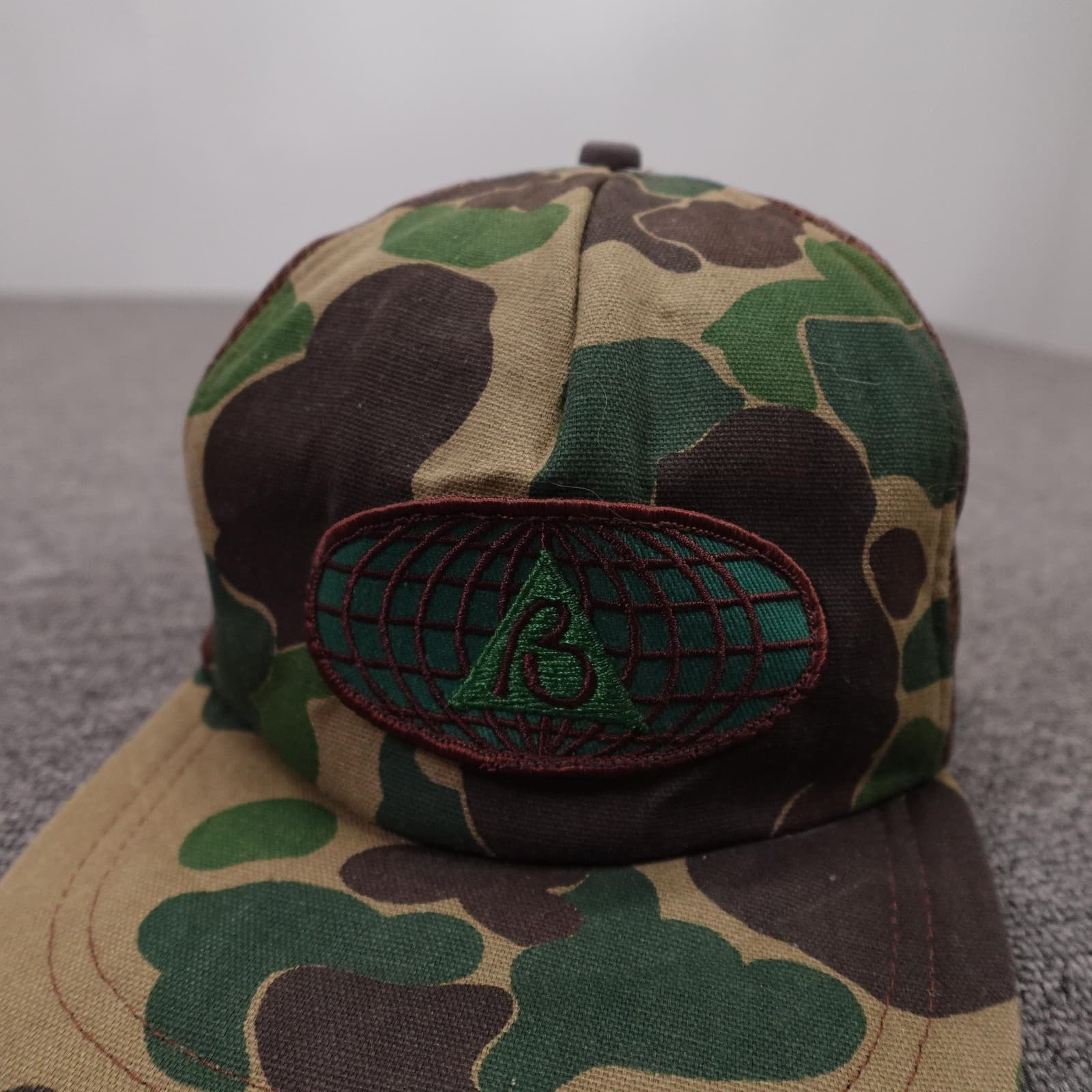 Vintage Bob Allen Hat Cap Snap Back Mens One Size Green Camo Trucker Hunting - Thumbnail 2