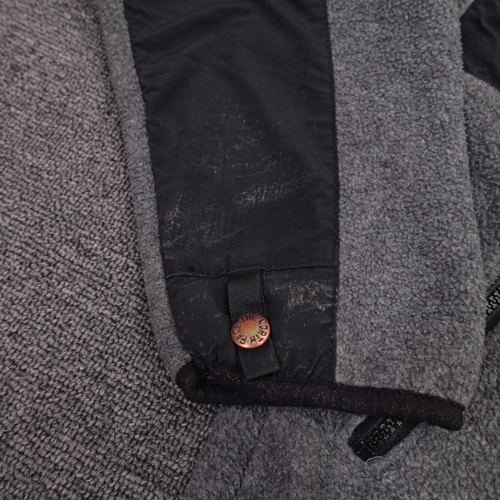 The North Face Jacket Mens Large Gray Black Denali Fleece Full Zip Pockets - Thumbnail 3