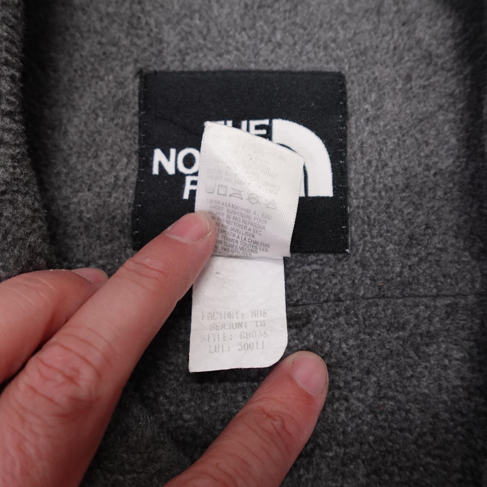 The North Face Jacket Mens Large Gray Black Denali Fleece Full Zip Pockets - Thumbnail 6