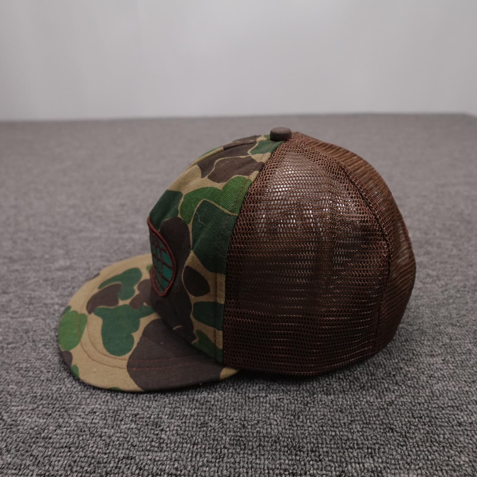 Vintage Bob Allen Hat Cap Snap Back Mens One Size Green Camo Trucker Hunting - Thumbnail 3