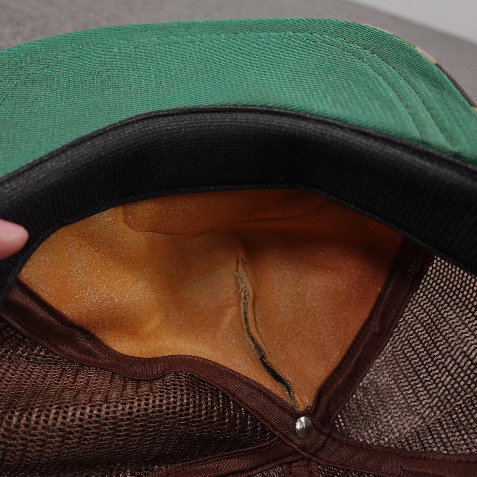 Vintage Bob Allen Hat Cap Snap Back Mens One Size Green Camo Trucker Hunting - Thumbnail 7