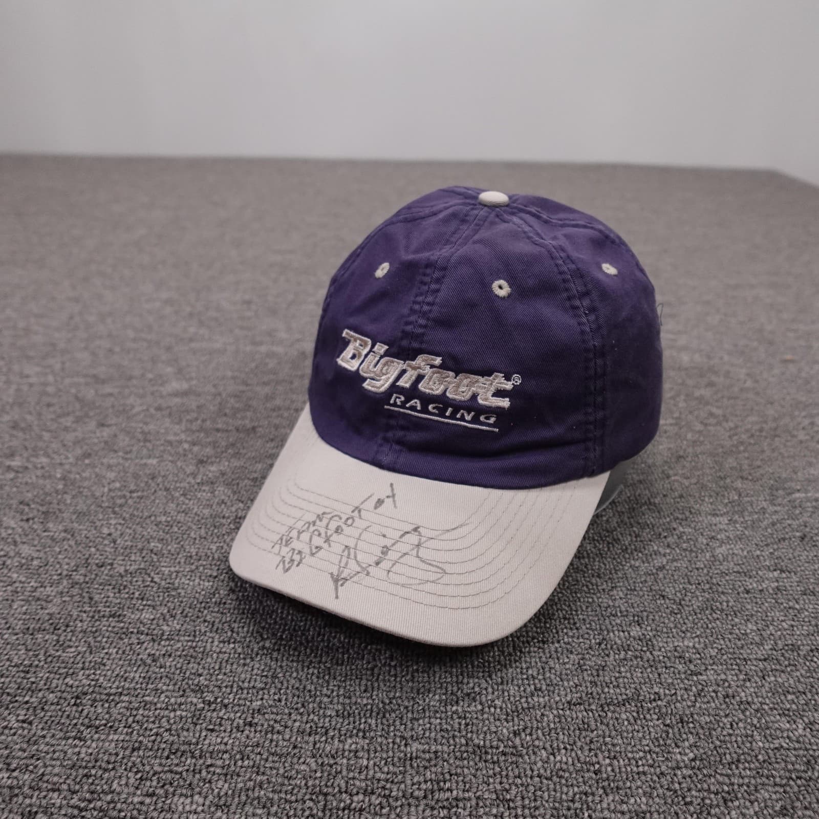 Bigfoot Racing Hat Cap Strap Back Mens One Size Purple Monster Truck Signed