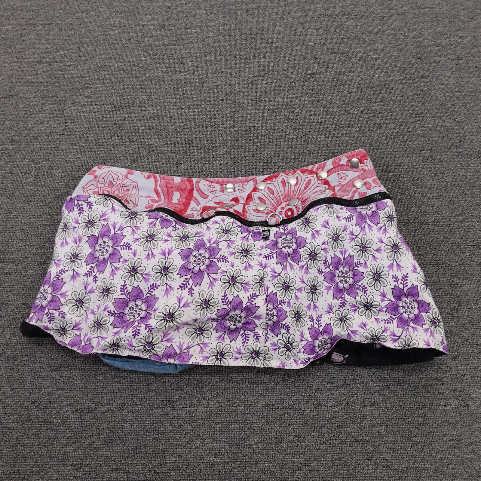 Zand Amsterdam Skirt Womens One Size Multicolor Floral Wrap Reversible Boho - Thumbnail 5