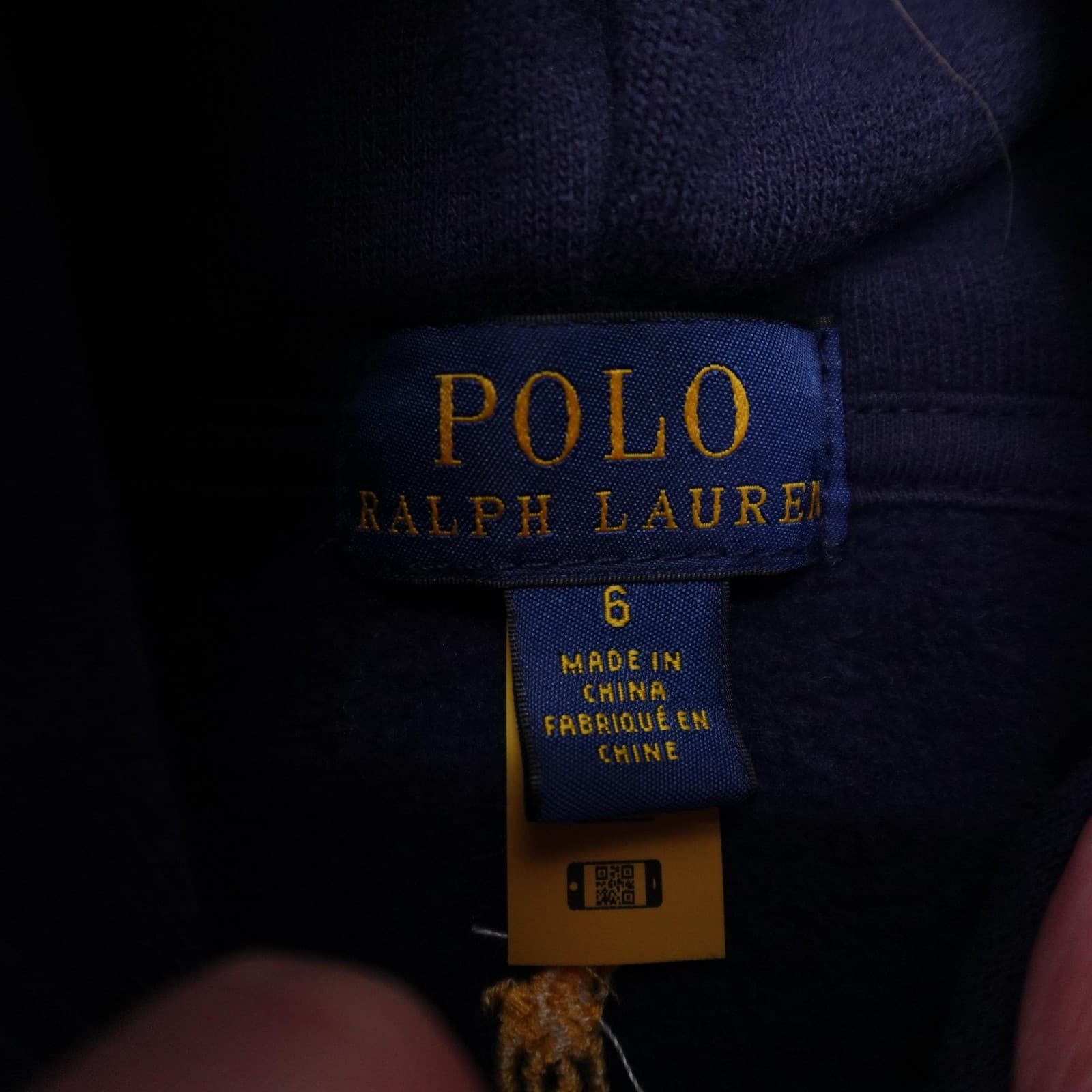 Polo Ralph Lauren Hoodie Youth 6 Blue Multicolor Pony Fleece Full Zip Sweatshirt - Thumbnail 3
