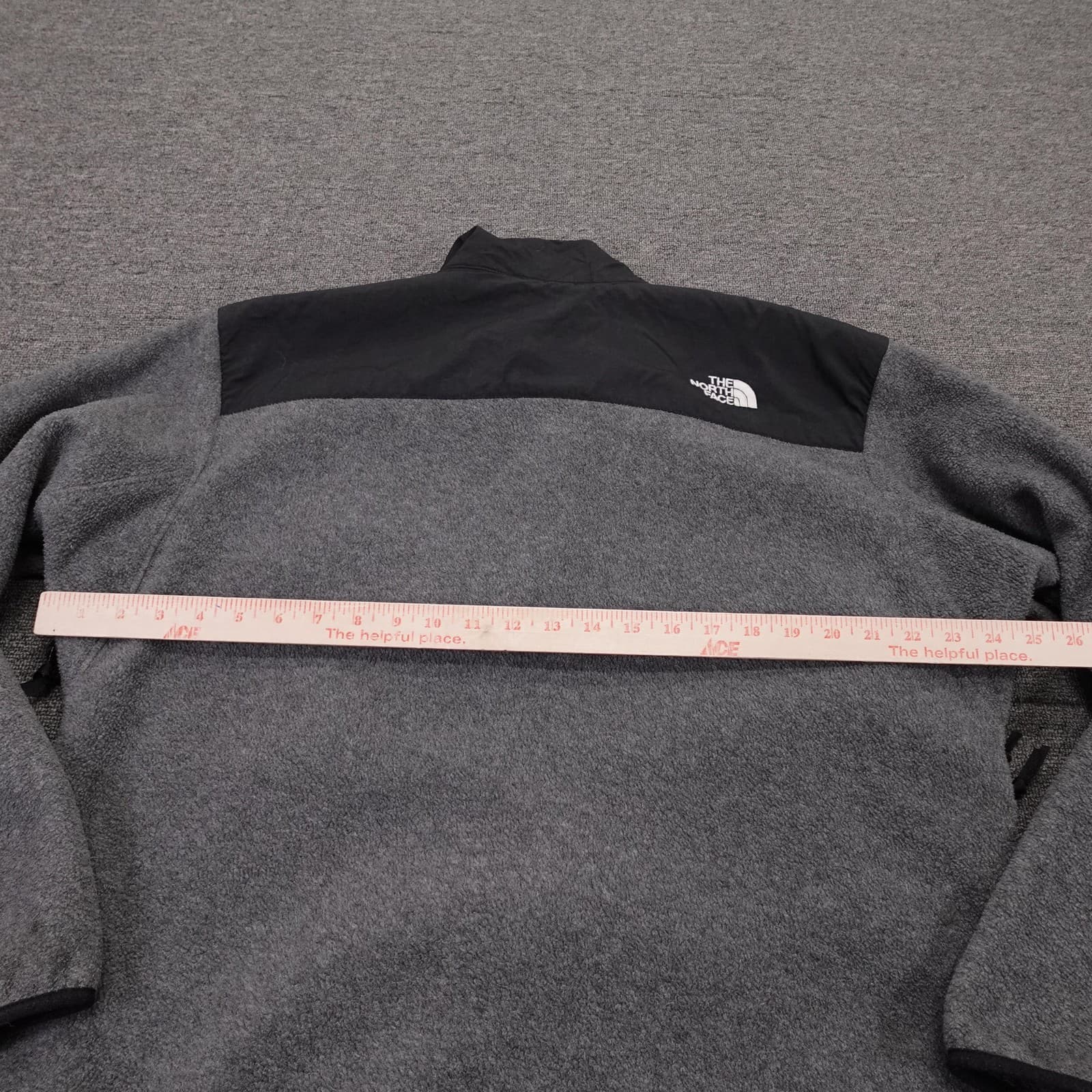 The North Face Jacket Mens Large Gray Black Denali Fleece Full Zip Pockets - Thumbnail 7