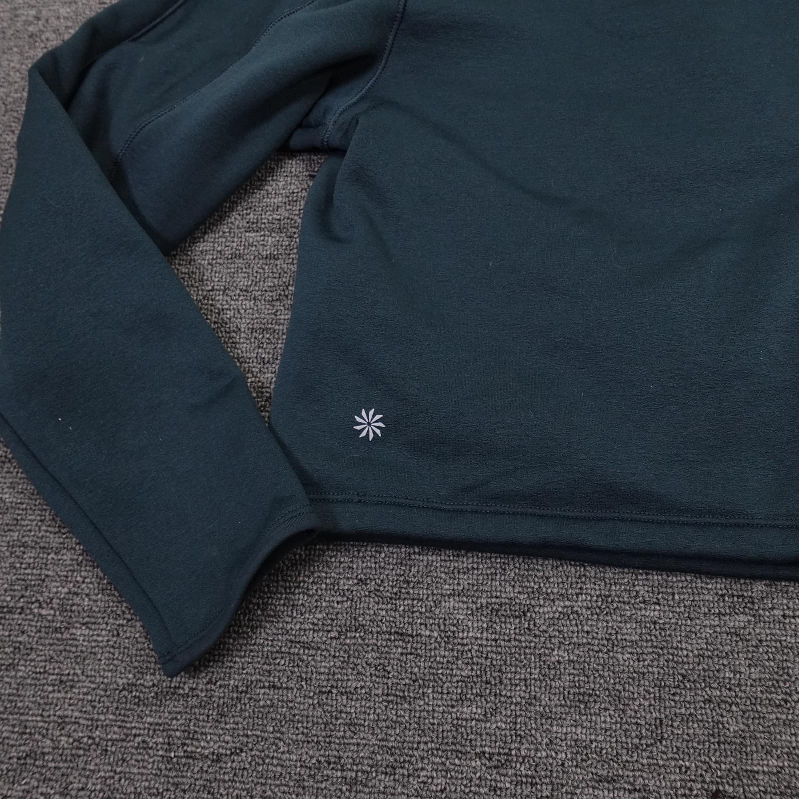 Athleta Sweatshirt Womens XXS Green Fleece 1/4 Zip Mock Neck Pullover Athletic - Thumbnail 5