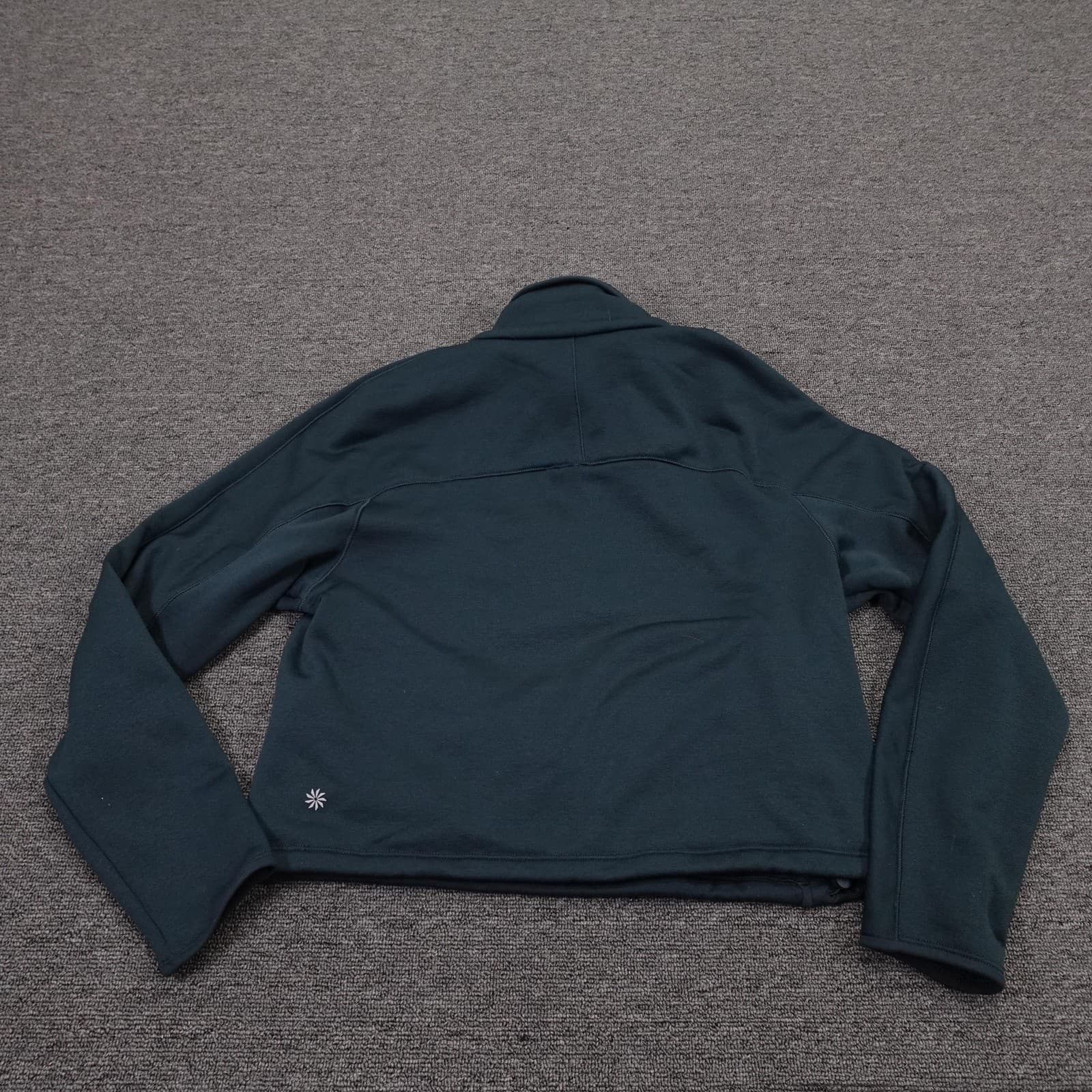Athleta Sweatshirt Womens XXS Green Fleece 1/4 Zip Mock Neck Pullover Athletic - Thumbnail 4