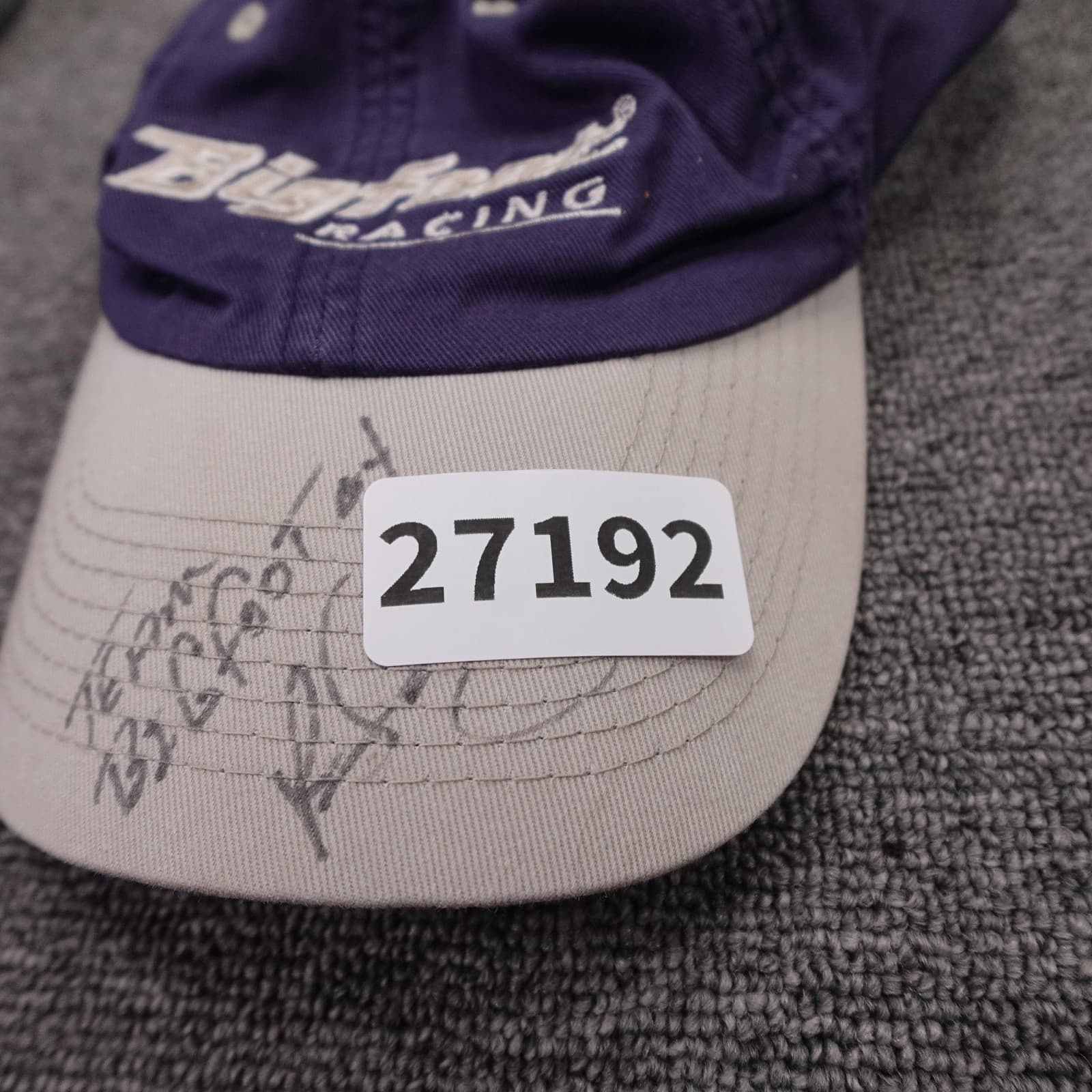 Bigfoot Racing Hat Cap Strap Back Mens One Size Purple Monster Truck Signed - Thumbnail 10