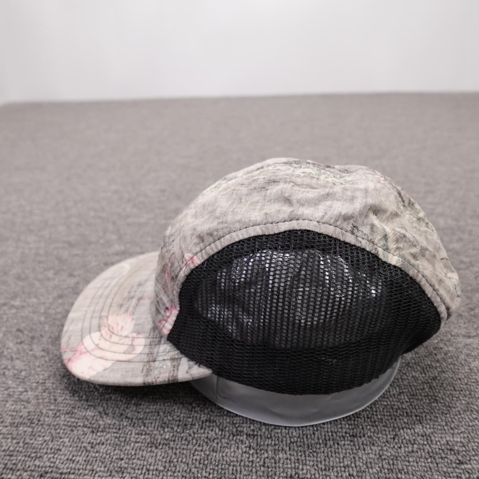 Iron And Resin Hat Cap Strap Back Mens One Size Gray Flamingo Print Mesh Trucker - Thumbnail 3