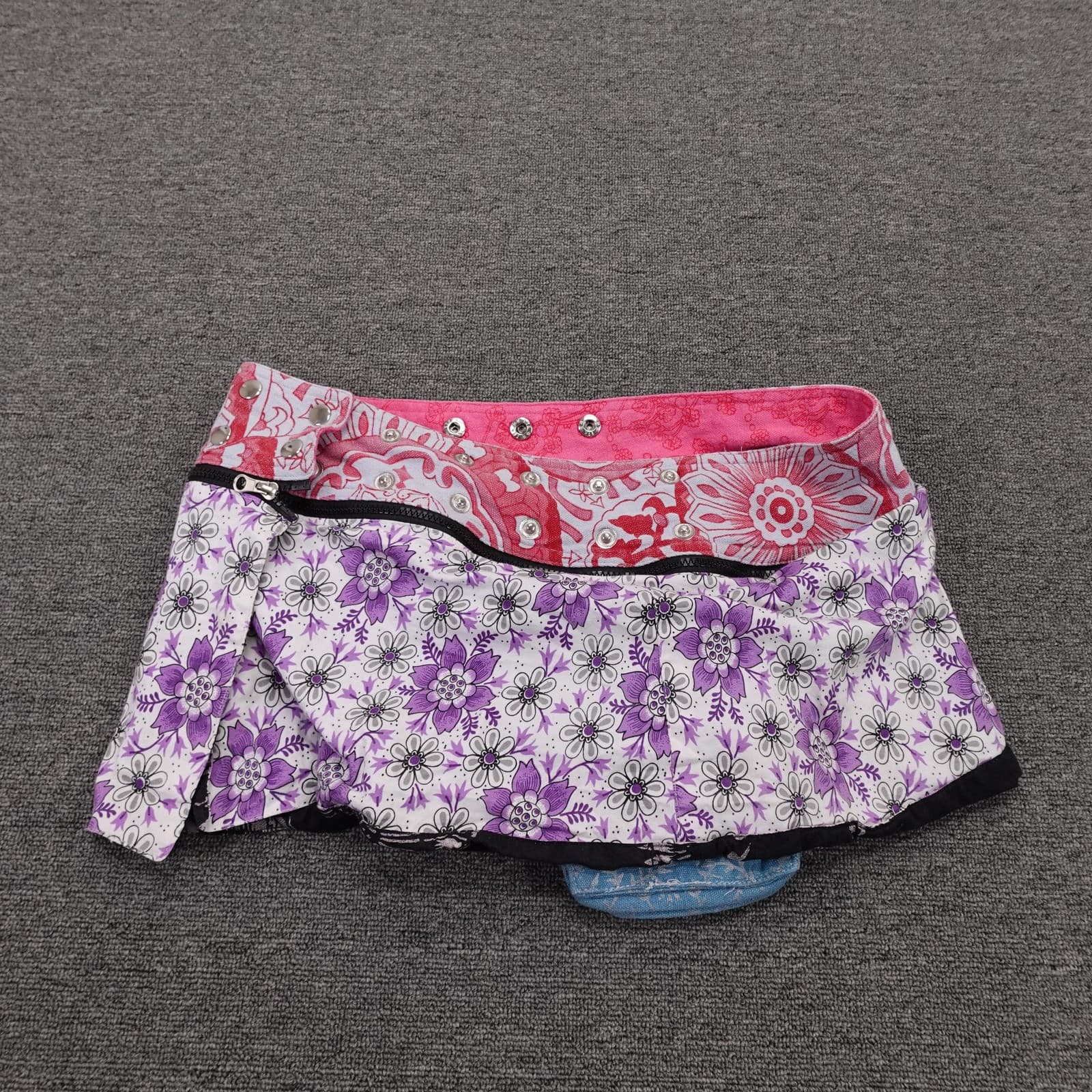 Zand Amsterdam Skirt Womens One Size Multicolor Floral Wrap Reversible Boho - Thumbnail 4