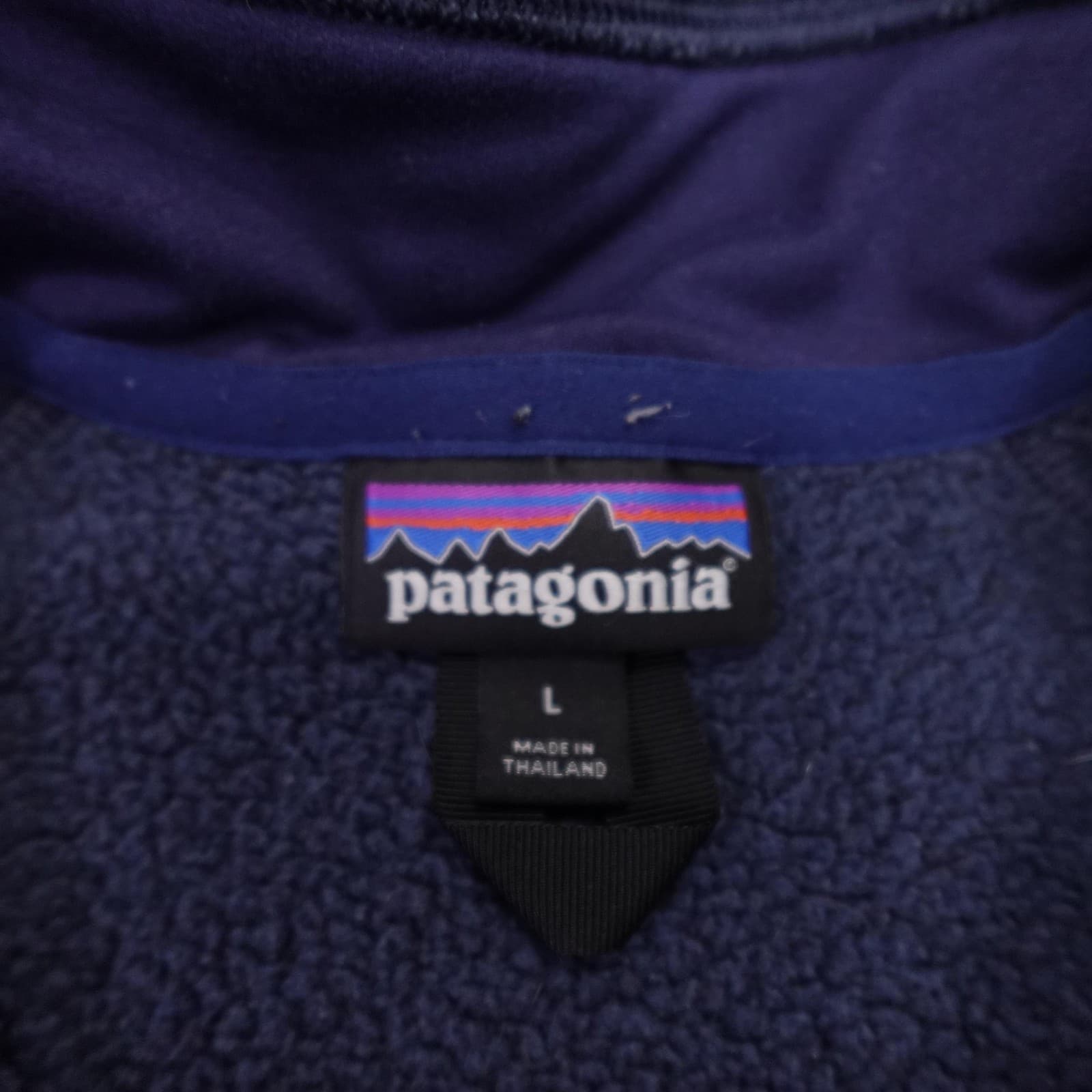 Patagonia Better Sweater Mens Large Blue Fleece 1/4 Zip Pullover Quizlet Logo - Thumbnail 4