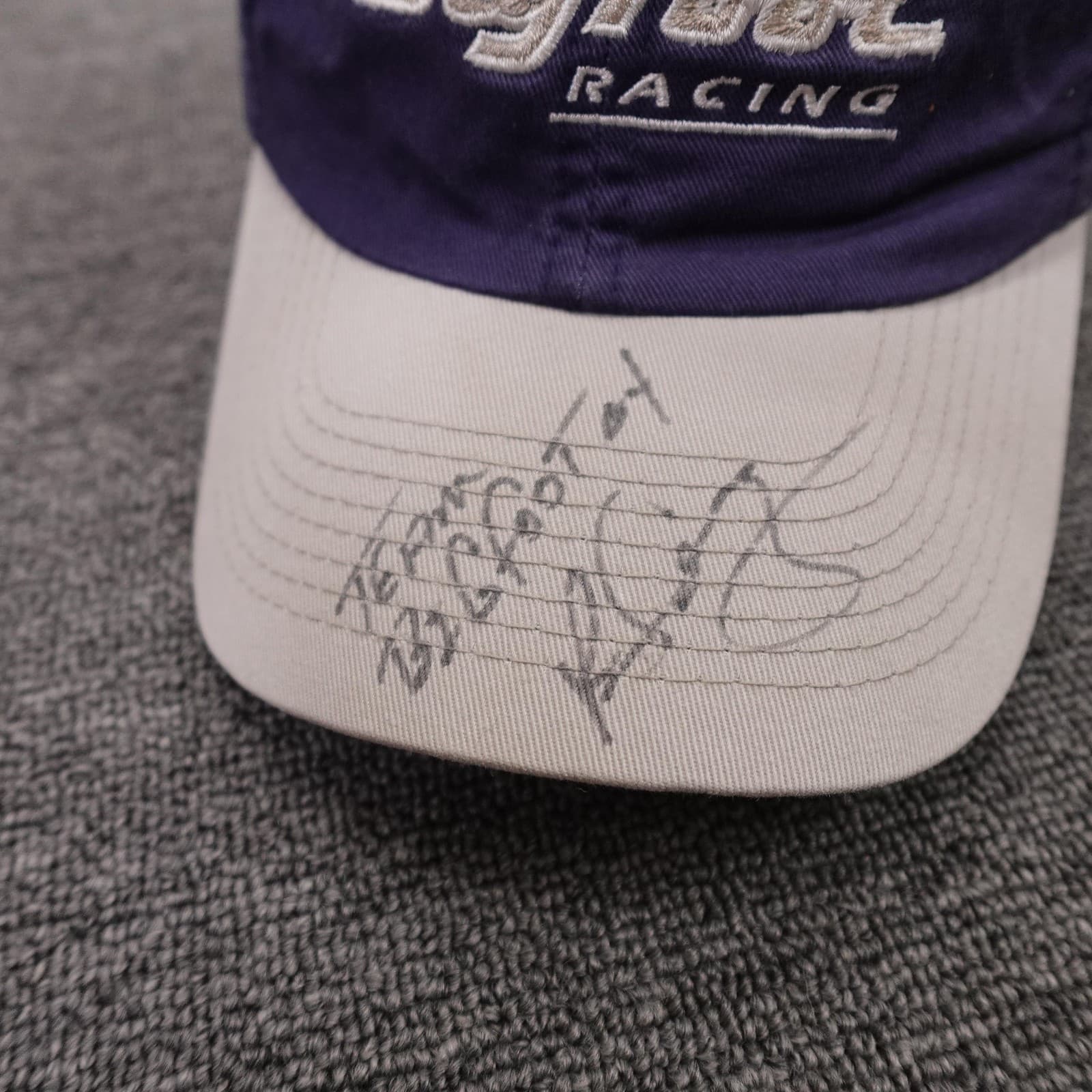 Bigfoot Racing Hat Cap Strap Back Mens One Size Purple Monster Truck Signed - Thumbnail 2