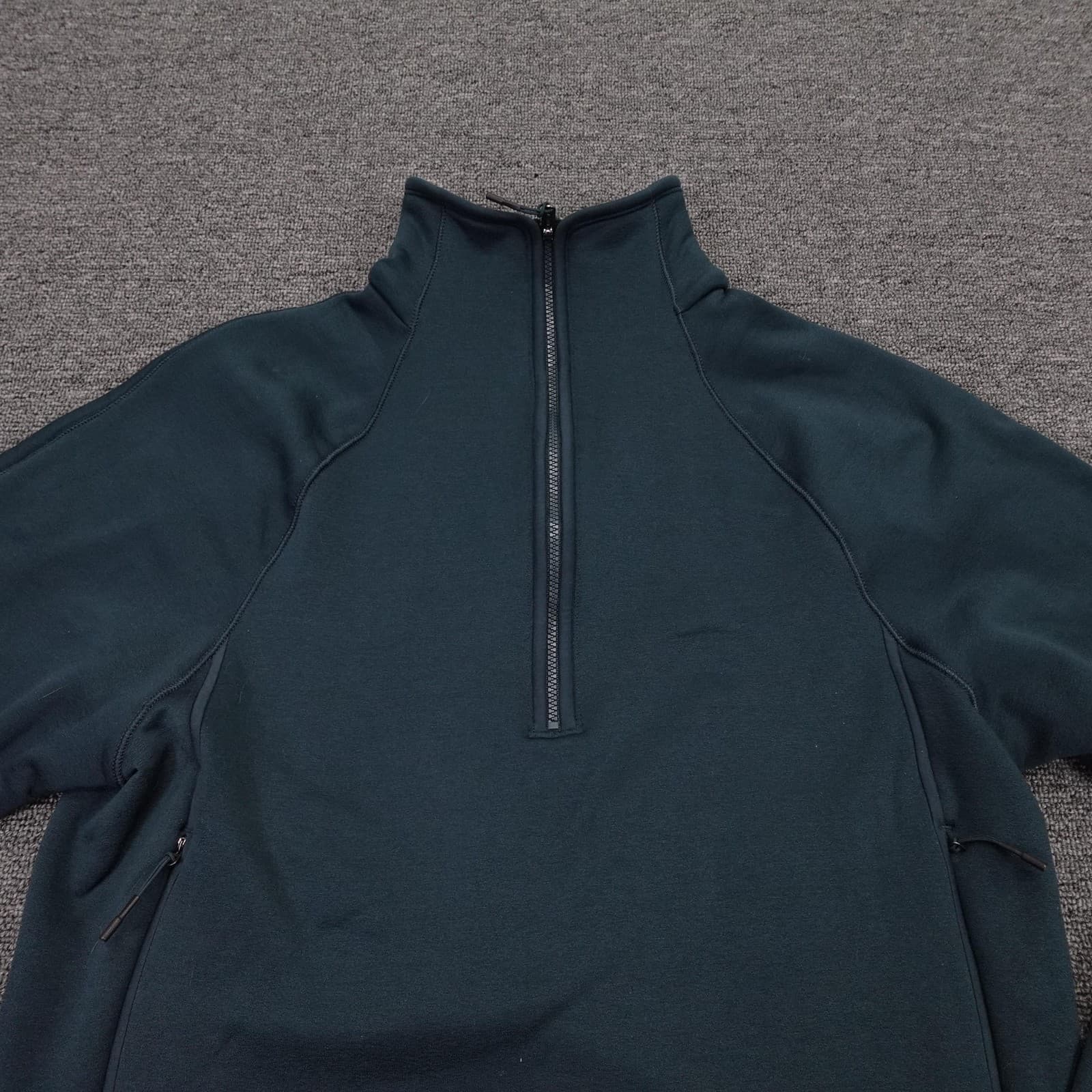 Athleta Sweatshirt Womens XXS Green Fleece 1/4 Zip Mock Neck Pullover Athletic - Thumbnail 2