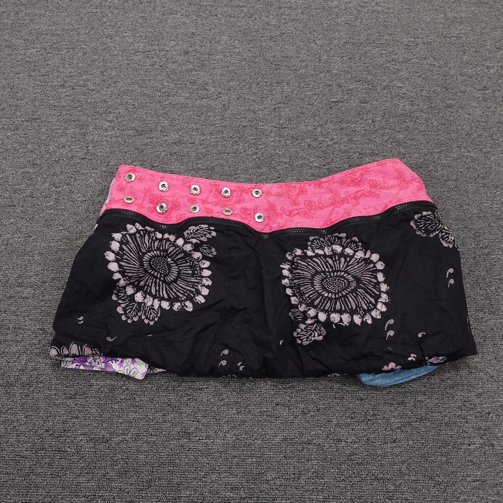 Zand Amsterdam Skirt Womens One Size Multicolor Floral Wrap Reversible Boho - Thumbnail 3
