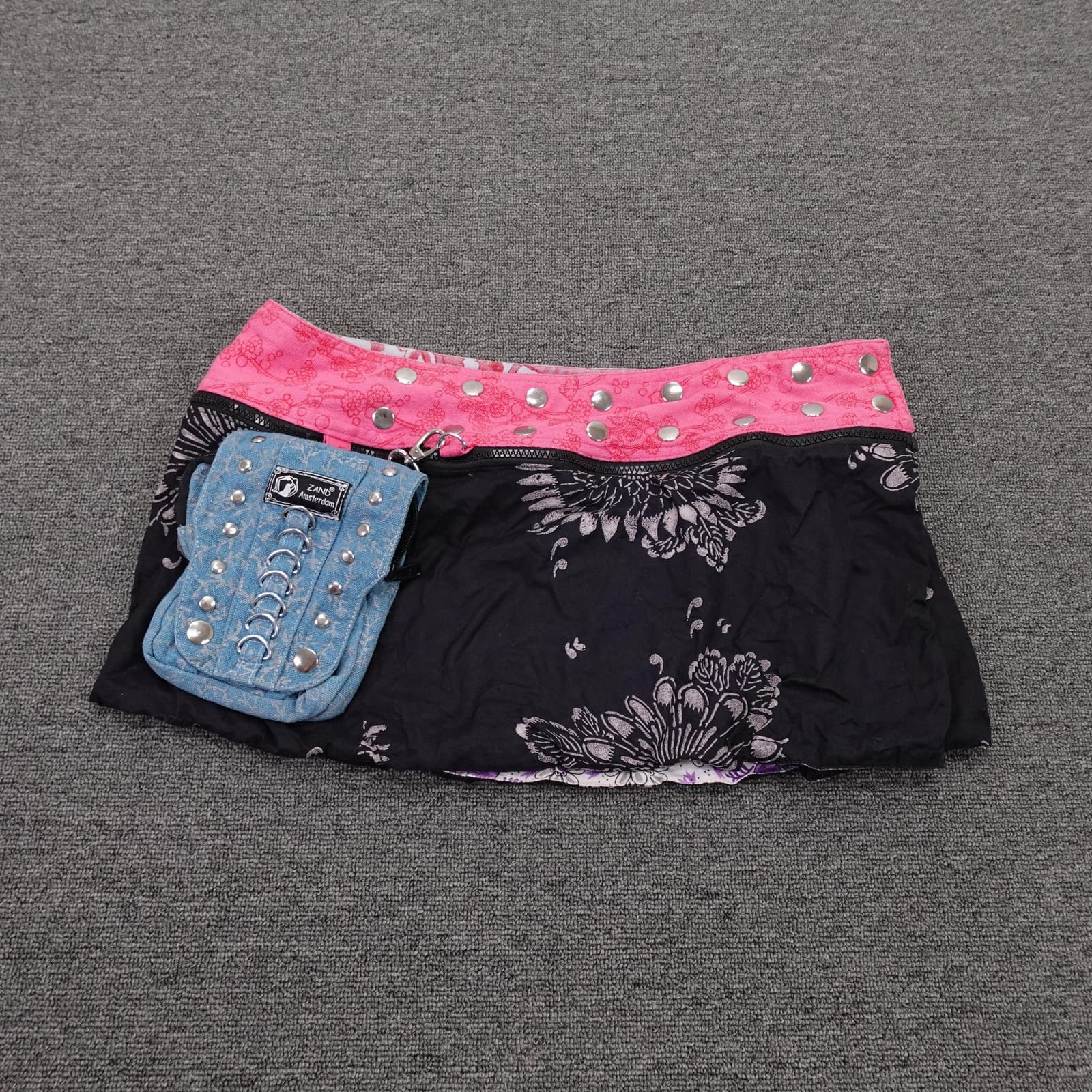 Zand Amsterdam Skirt Womens One Size Multicolor Floral Wrap Reversible Boho