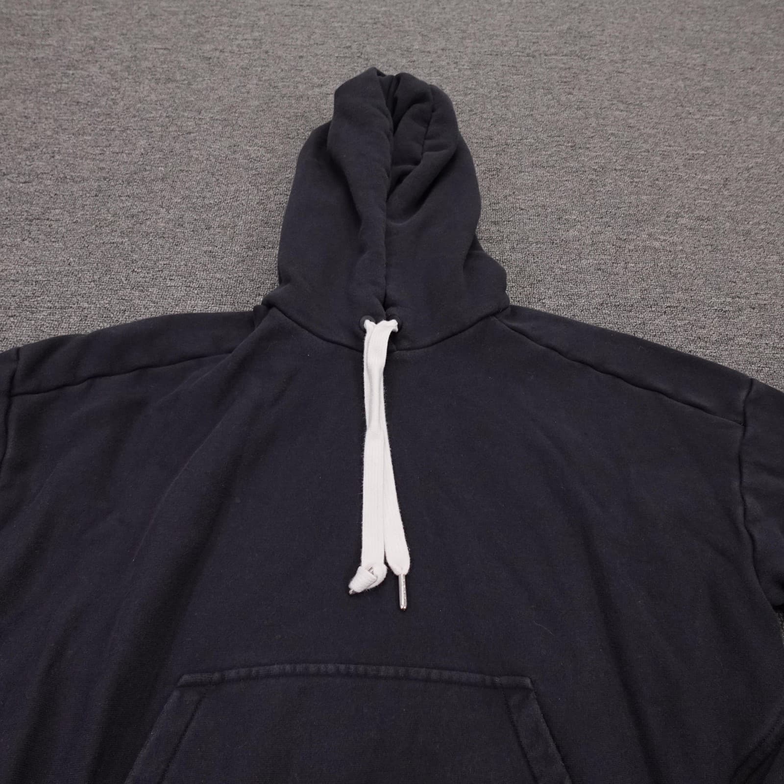 Rag & Bone Hoodie Mens Medium Black Pullover Fleece Logo Sweatshirt Raglan - Thumbnail 2