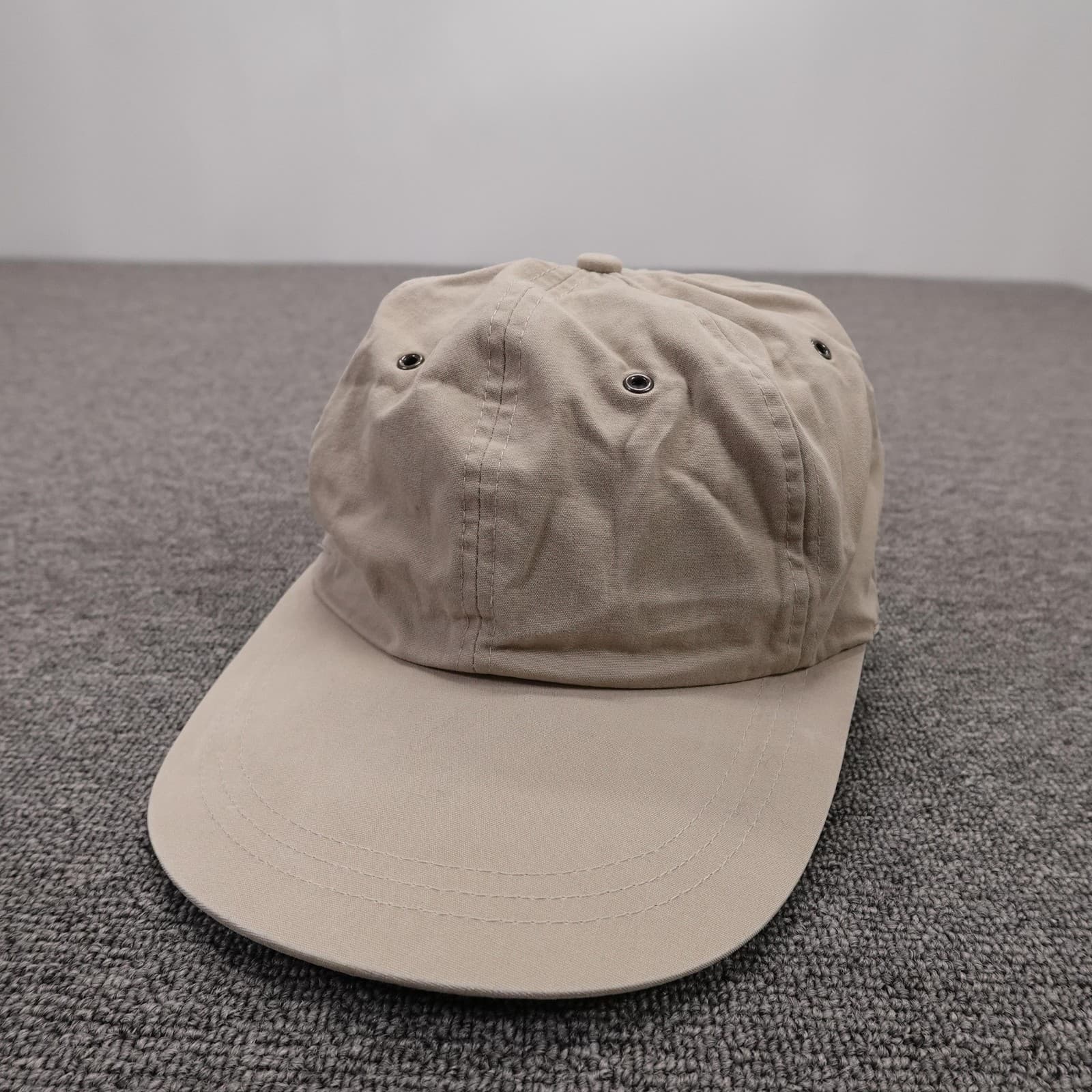 Vintage GAP Hat Cap Strap Back Mens M Beige Twill Baseball Casual Solid