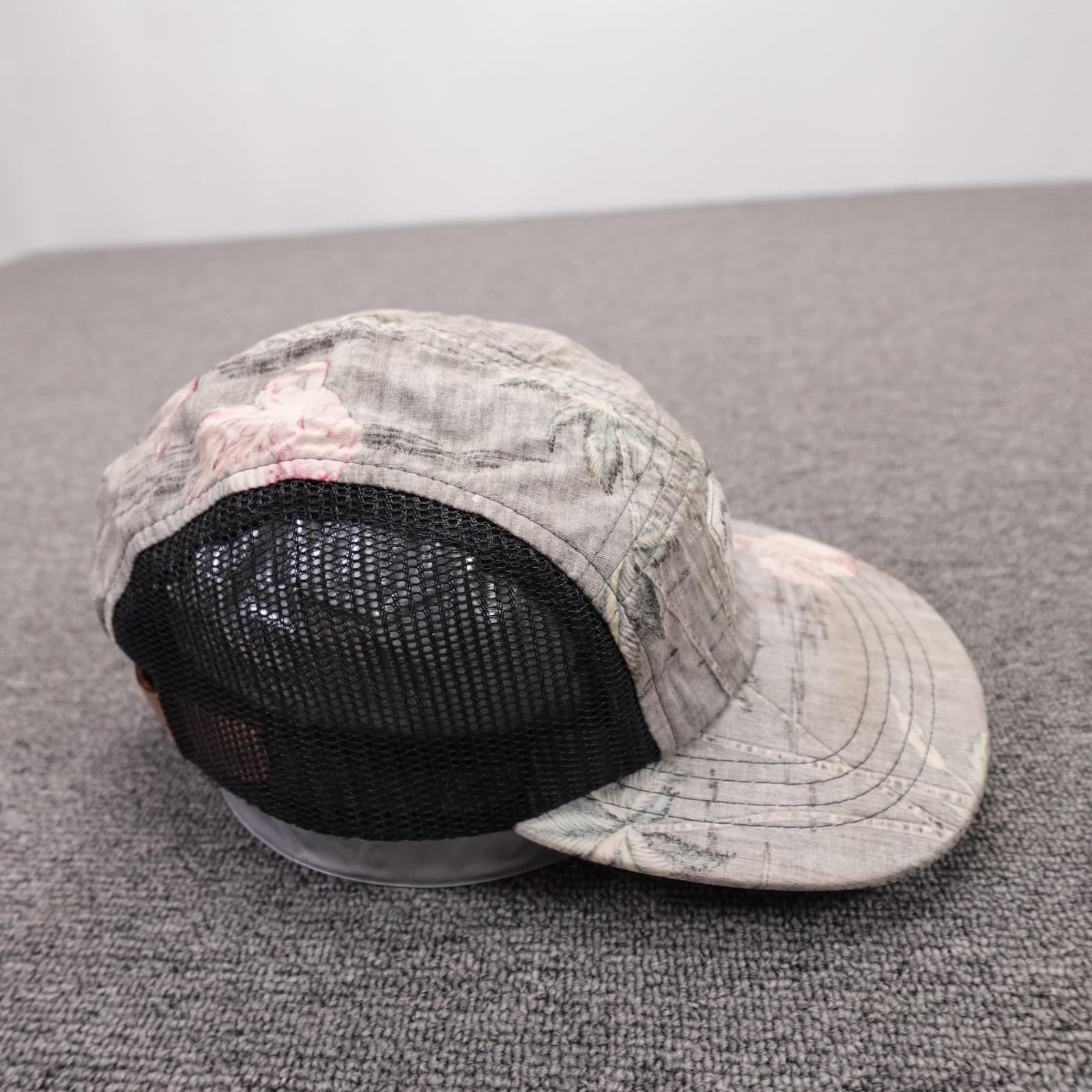 Iron And Resin Hat Cap Strap Back Mens One Size Gray Flamingo Print Mesh Trucker - Thumbnail 5