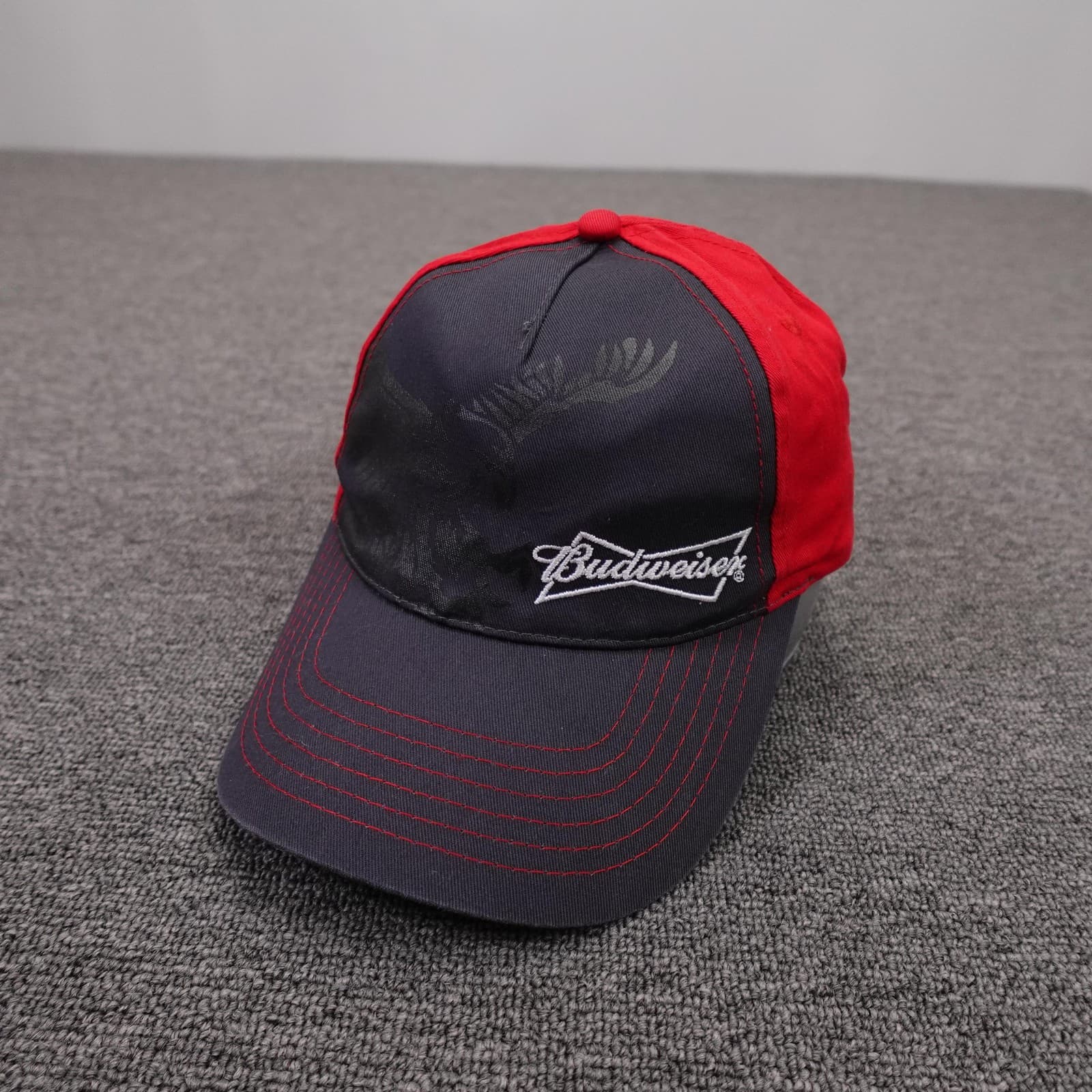 Budweiser K-Products Hat Cap Strap Back Mens One Size Red Navy Baseball Beer