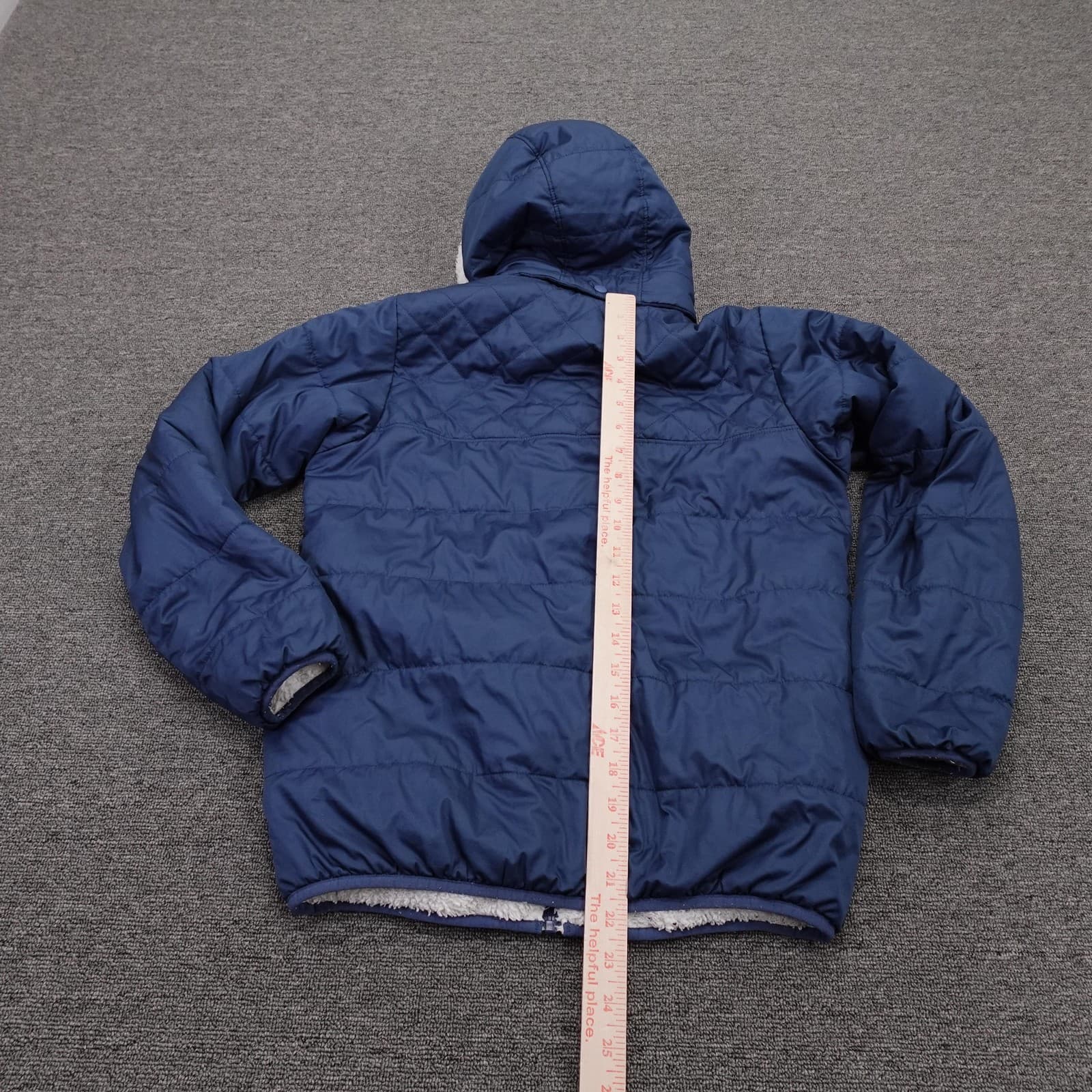 Patagonia Puffer Jacket Girls XL 14 Blue Reversible Dream Song Hoody 68180 - Thumbnail 11