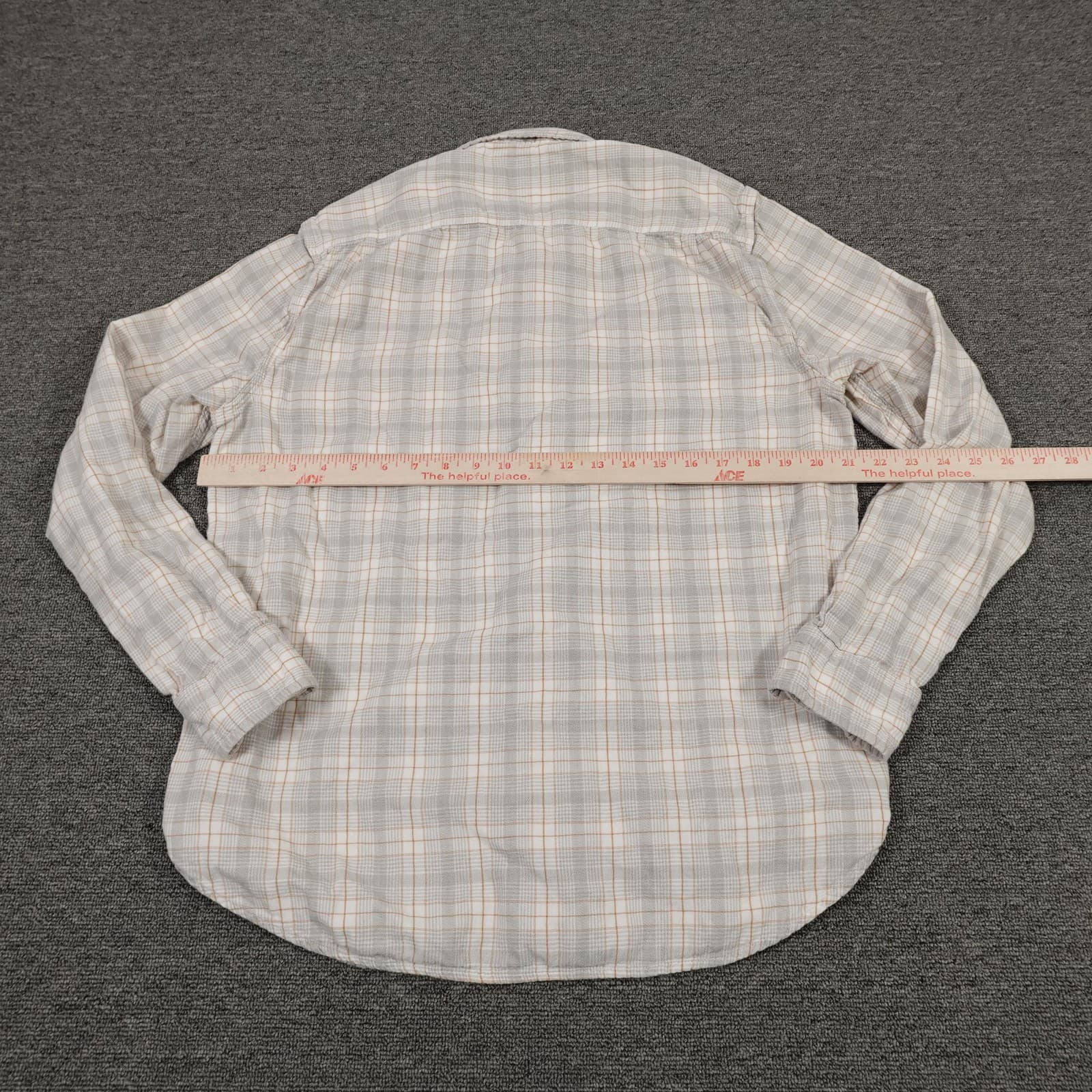 Lucky Brand Shirt Mens Large Gray Plaid Long Sleeve Button Up Classic Pockets - Thumbnail 4