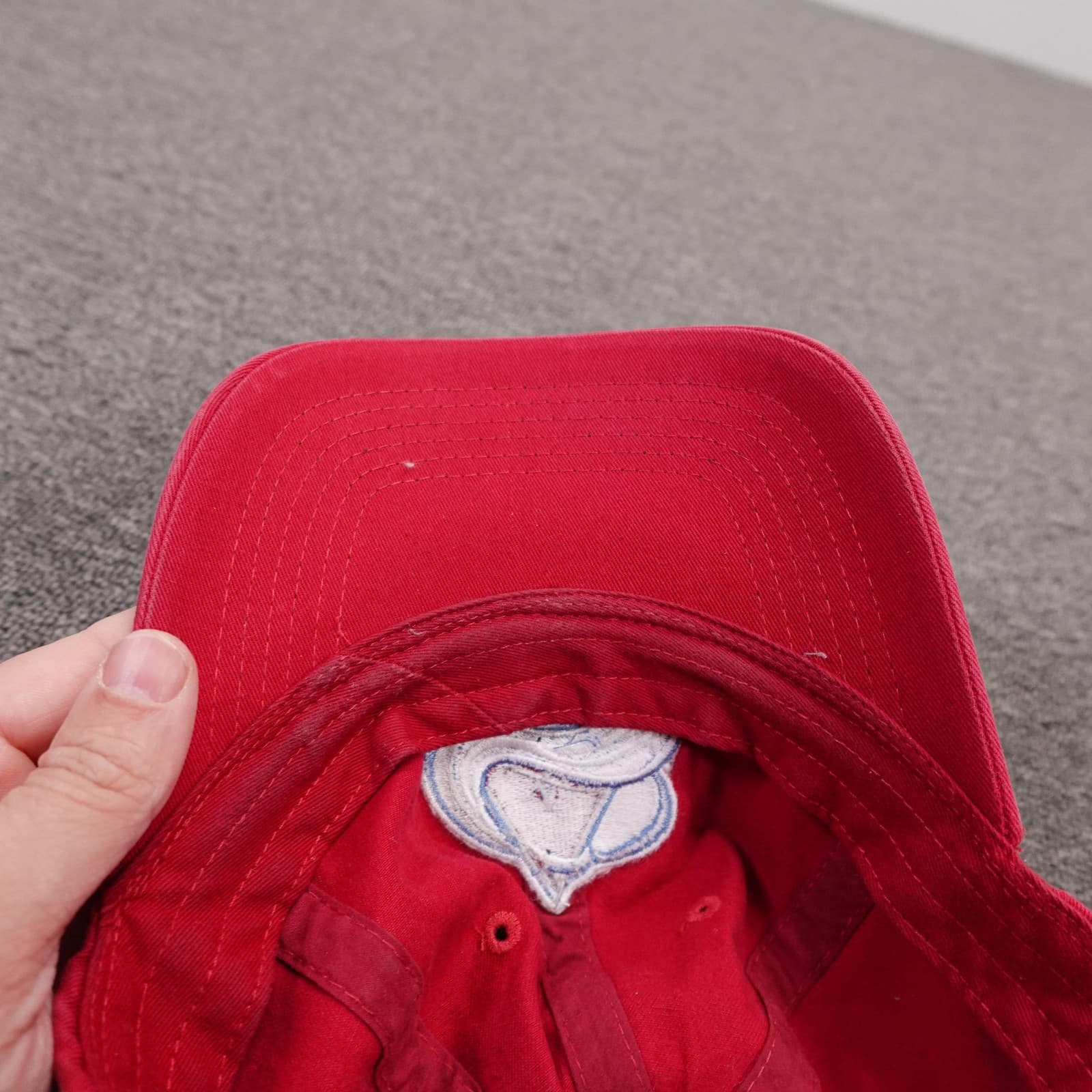 Colorado Avalanche Hat Cap Strap Back Mens One Size Dad Hat Red NHL Hockey - Thumbnail 6