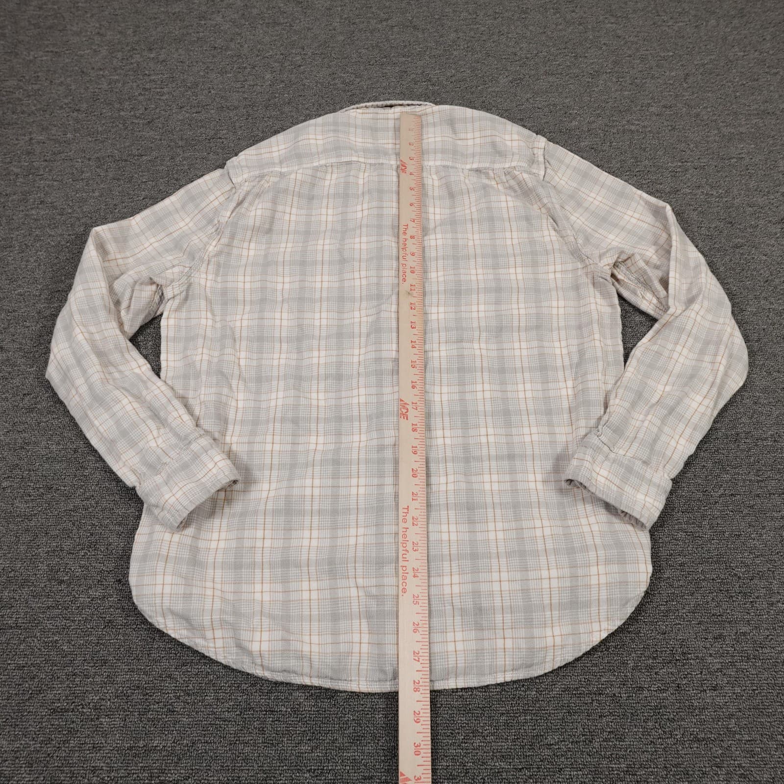 Lucky Brand Shirt Mens Large Gray Plaid Long Sleeve Button Up Classic Pockets - Thumbnail 5
