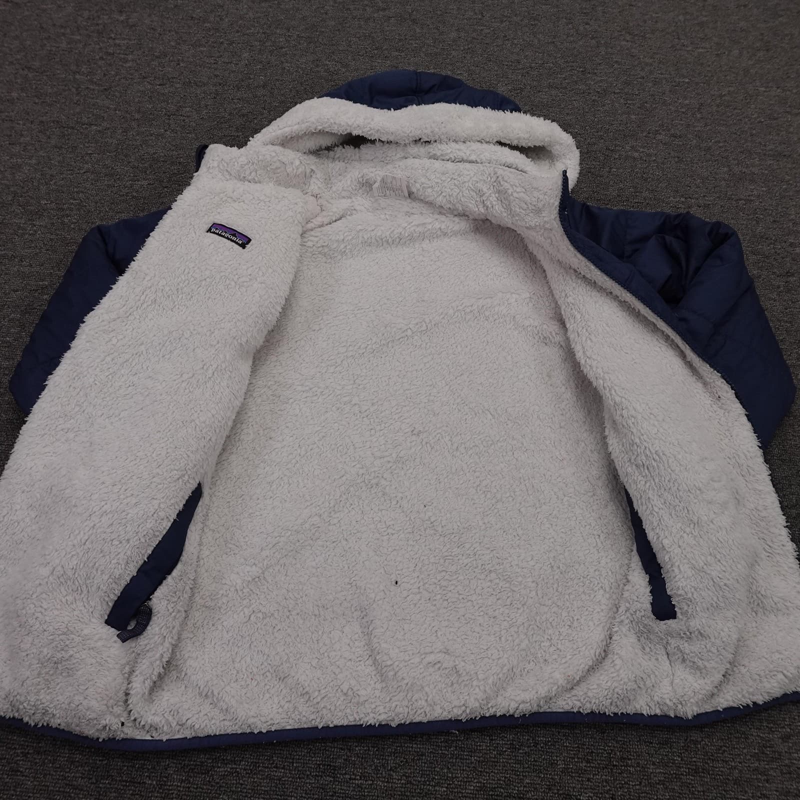 Patagonia Puffer Jacket Girls XL 14 Blue Reversible Dream Song Hoody 68180 - Thumbnail 8