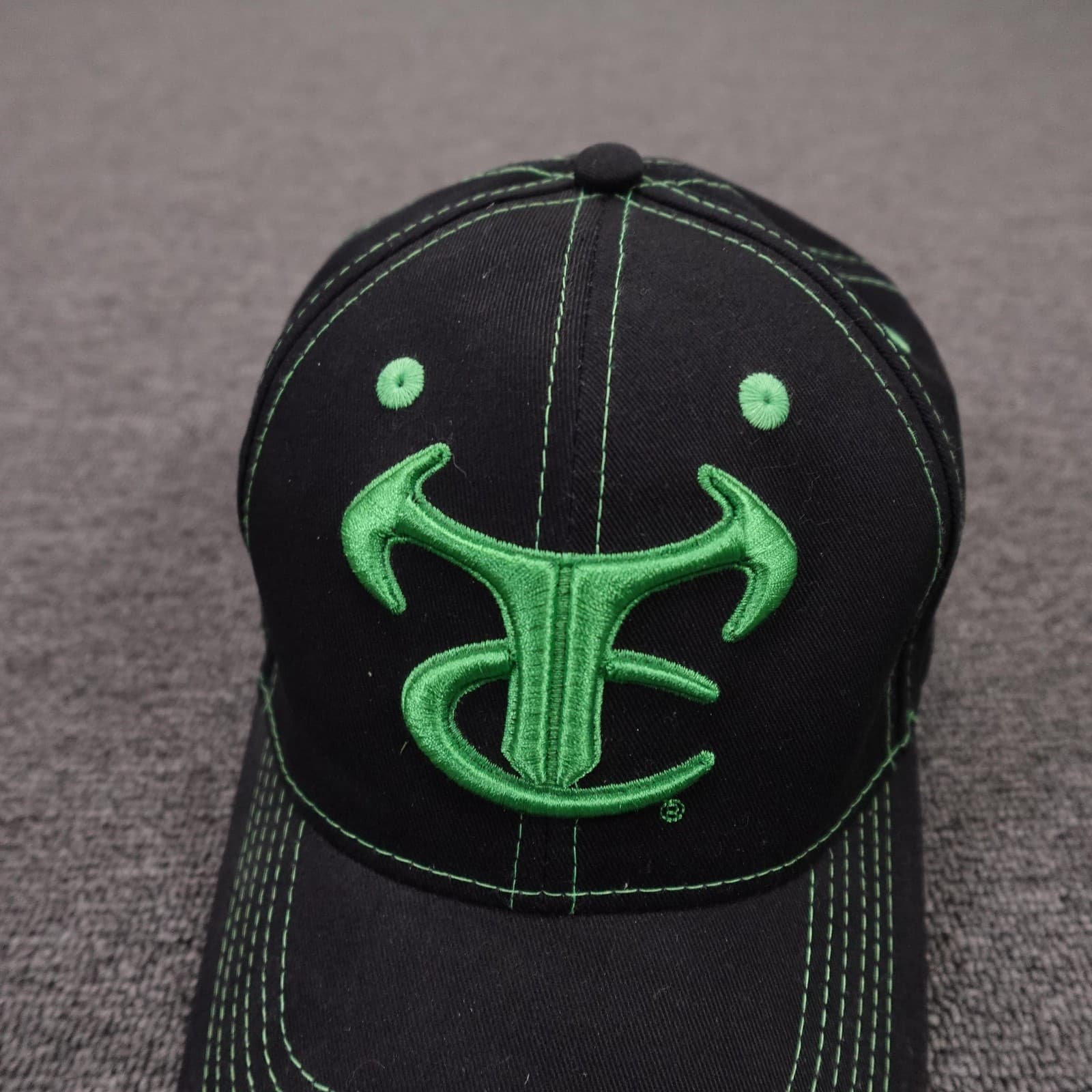True Timber Camo Hat Cap Strap Back Mens One Size Black Twill Hunting Outdoor - Thumbnail 2