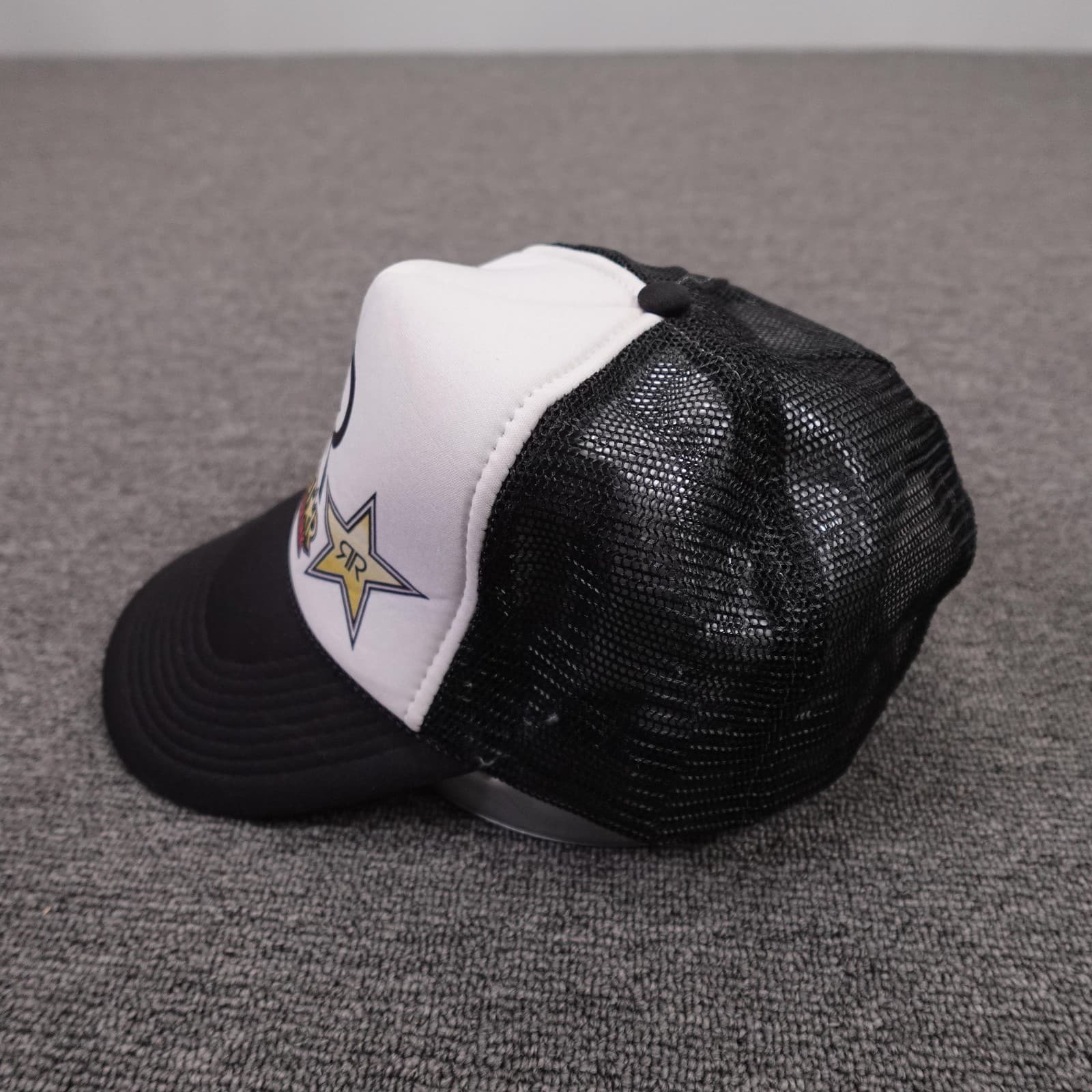 Rockstar Energy Drink Hat Cap Snap Back Mens One Size Black Mesh Trucker - Thumbnail 4