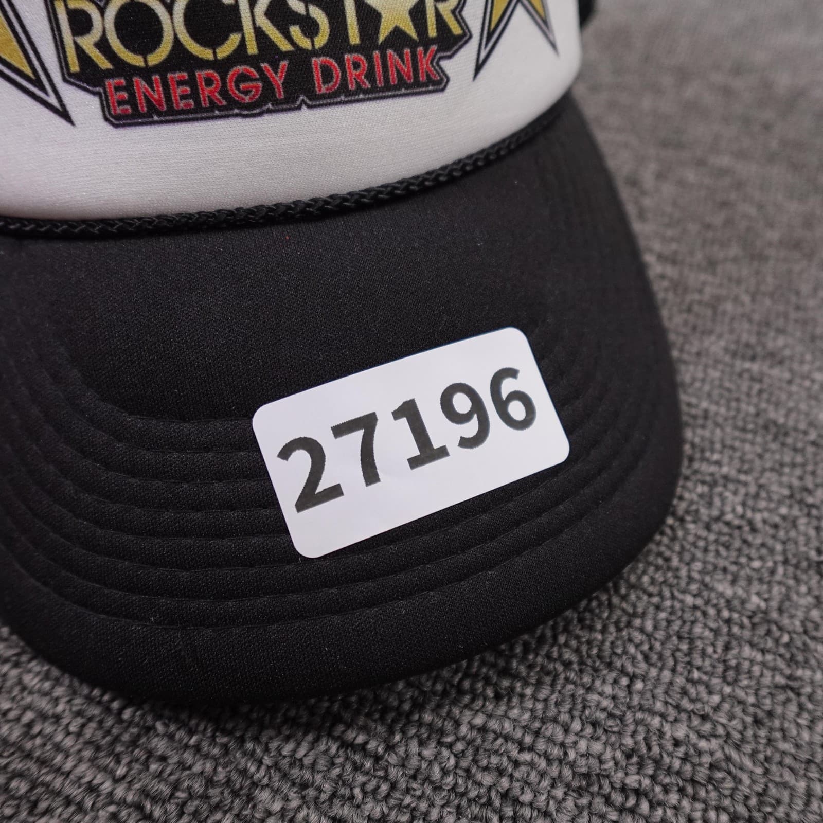 Rockstar Energy Drink Hat Cap Snap Back Mens One Size Black Mesh Trucker - Thumbnail 9