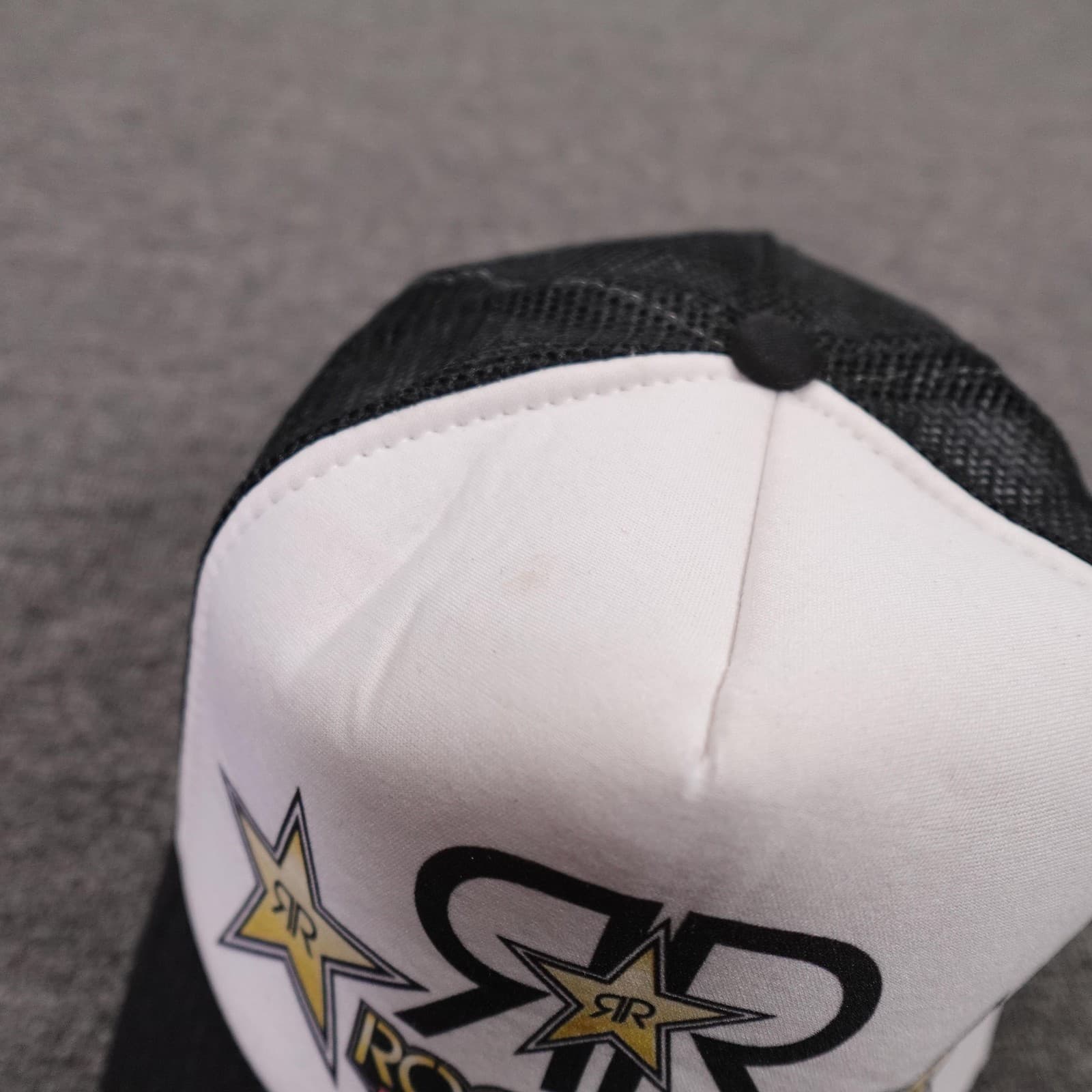 Rockstar Energy Drink Hat Cap Snap Back Mens One Size Black Mesh Trucker - Thumbnail 3