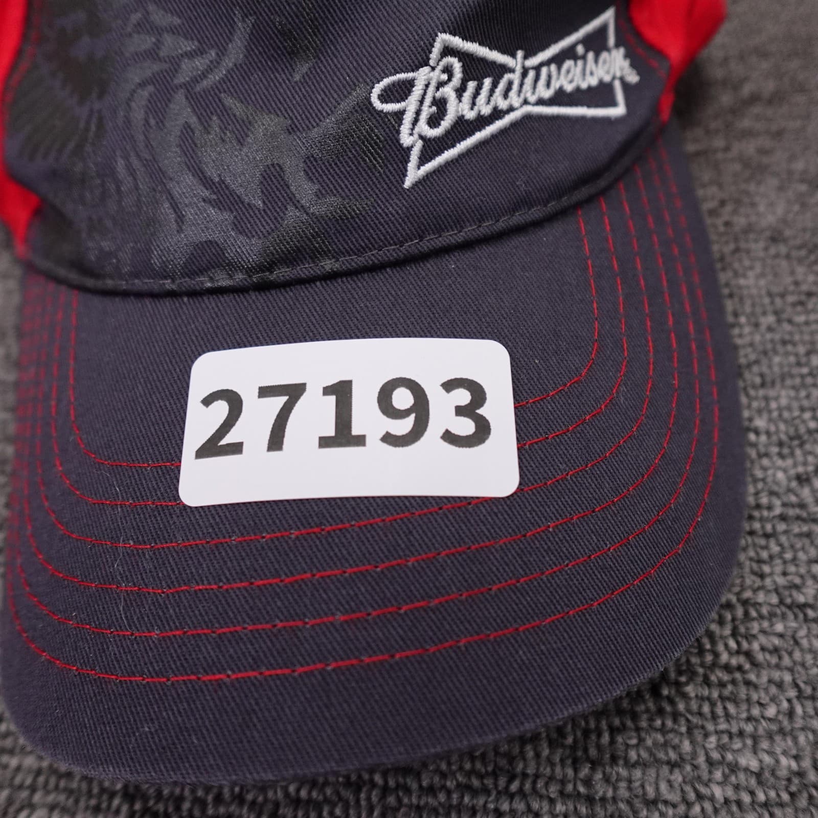 Budweiser K-Products Hat Cap Strap Back Mens One Size Red Navy Baseball Beer - Thumbnail 9
