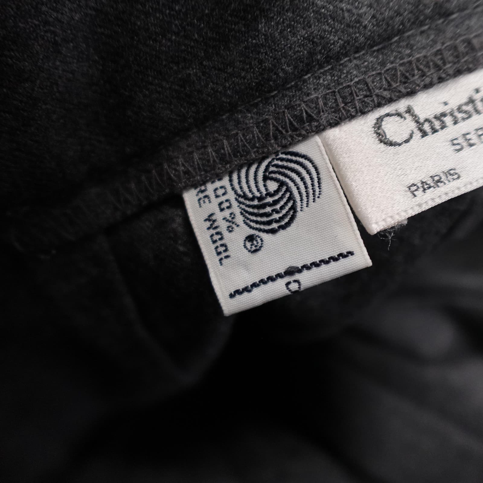 Vintage Christian Dior Skirt Womens 10 Gray Wool Pleated Twill Maxi Lined - Thumbnail 5