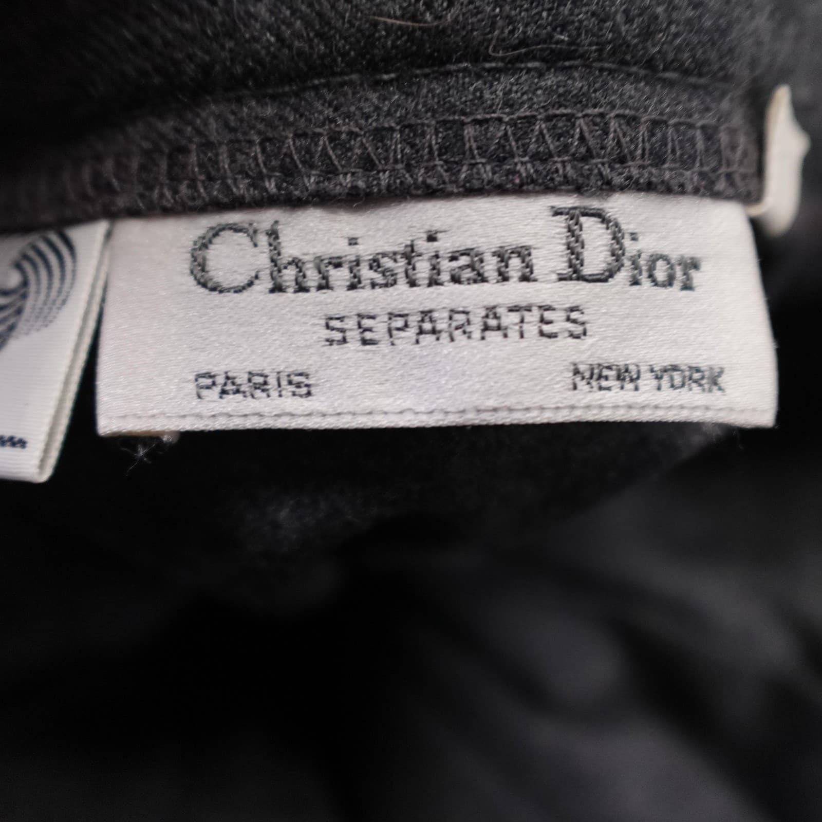 Vintage Christian Dior Skirt Womens 10 Gray Wool Pleated Twill Maxi Lined - Thumbnail 6