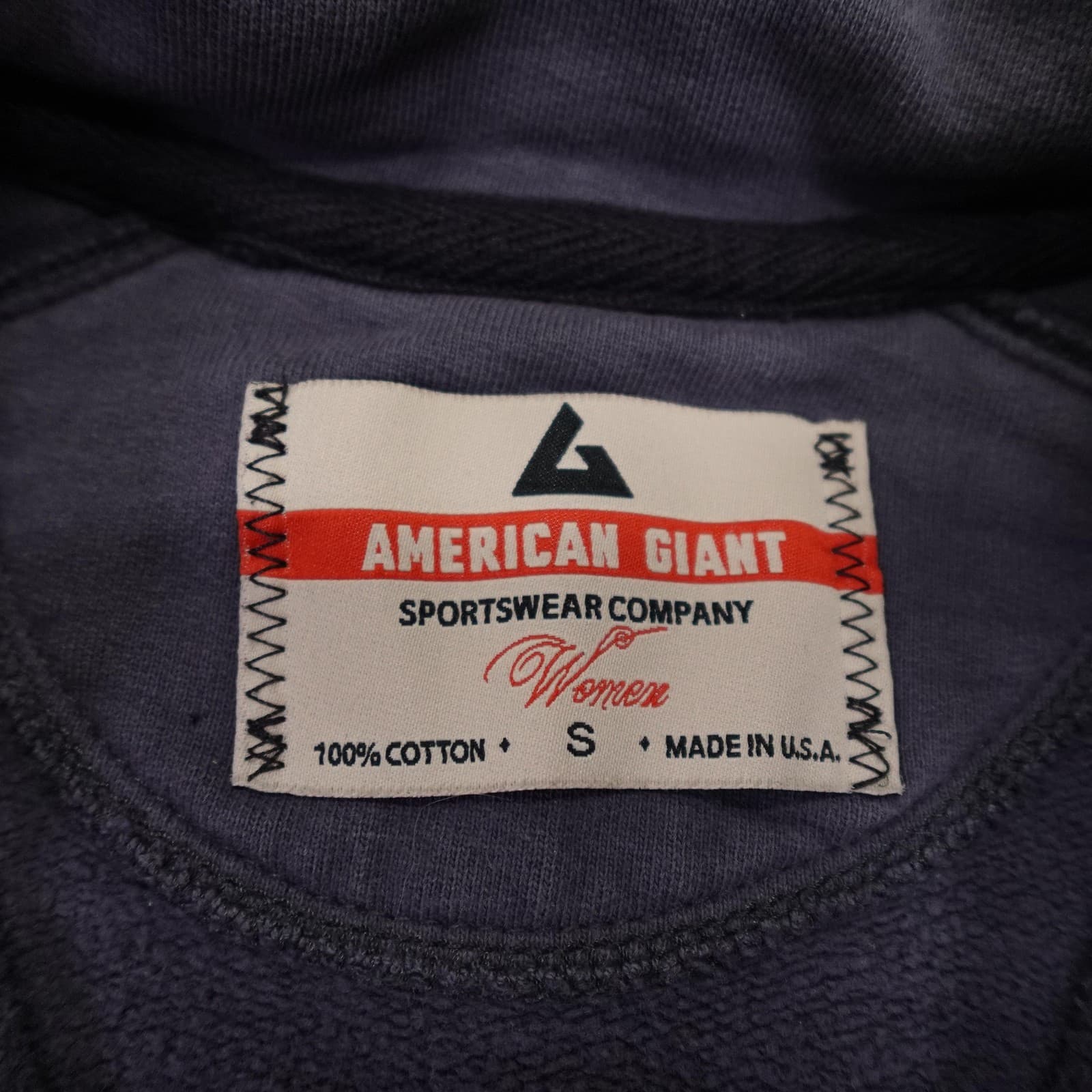 American Giant Jacket Womens Small Gray Fleece Full Zip Pockets Made USA - Thumbnail 4