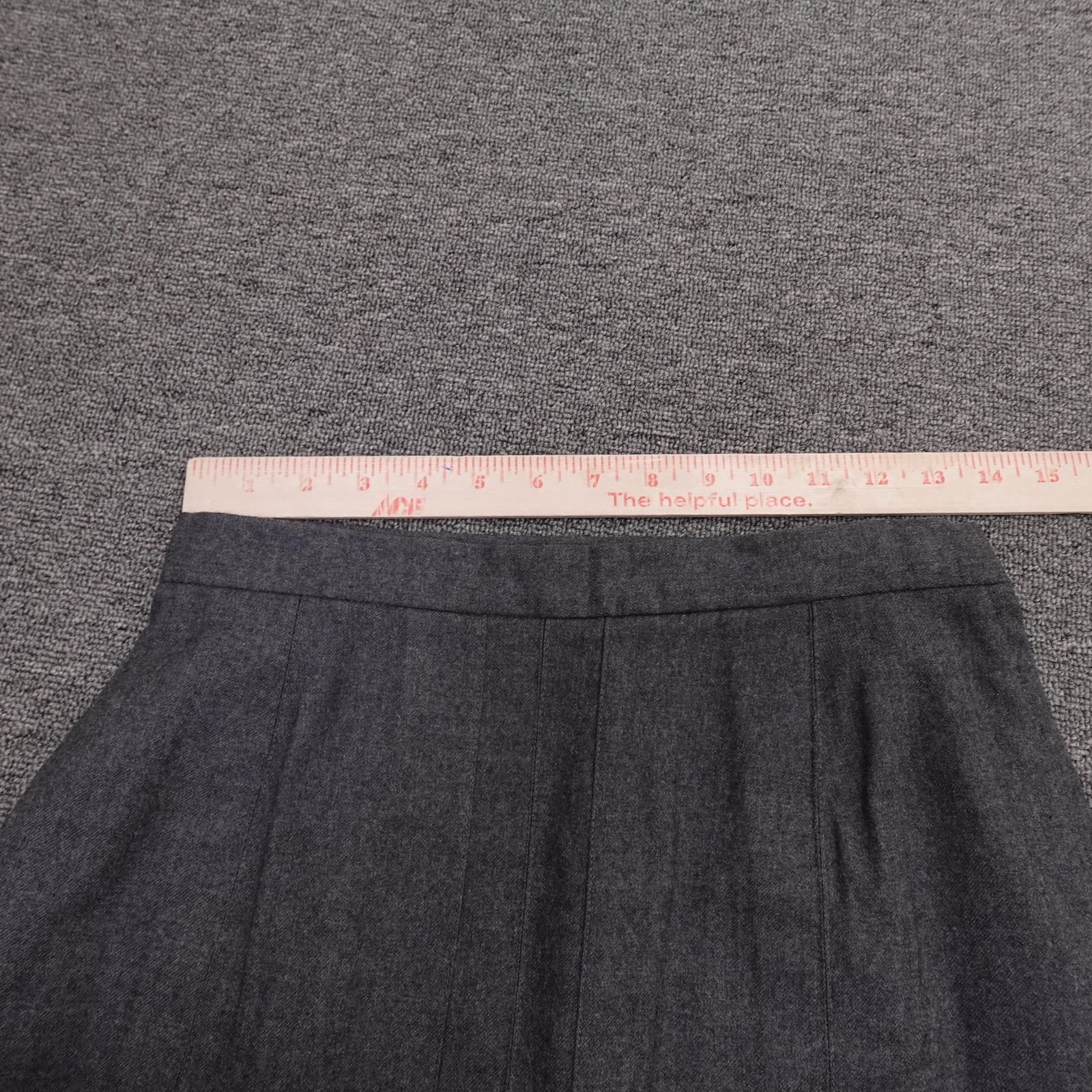 Vintage Christian Dior Skirt Womens 10 Gray Wool Pleated Twill Maxi Lined - Thumbnail 8