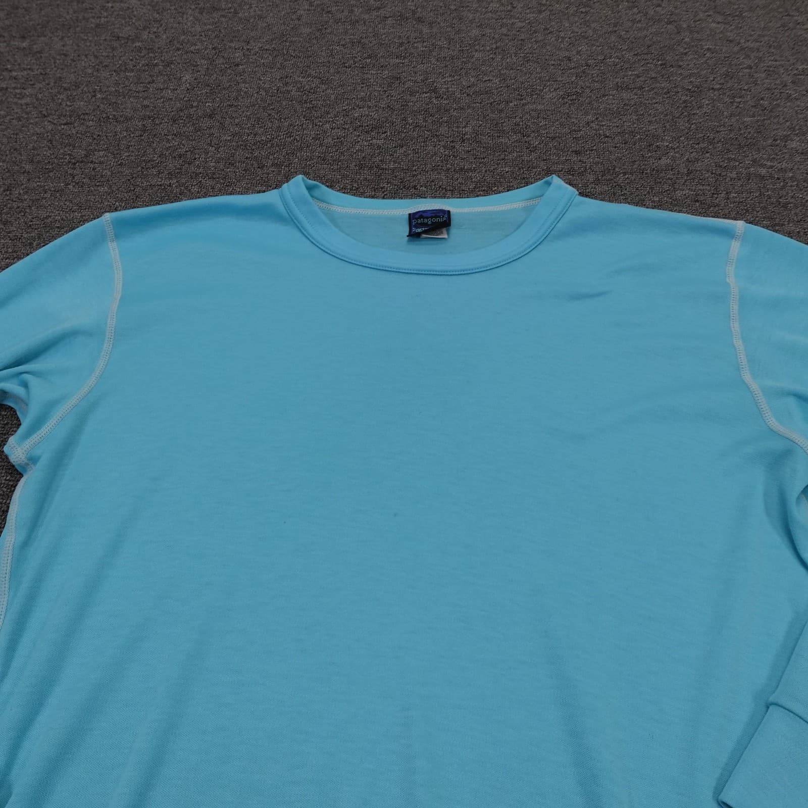 Vintage Patagonia Capilene Shirt Mens Large Blue Long Sleeve Hiking Made In USA - Thumbnail 2