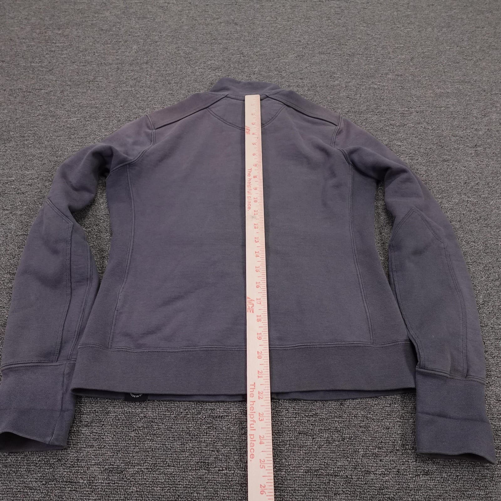 American Giant Jacket Womens Small Gray Fleece Full Zip Pockets Made USA - Thumbnail 6