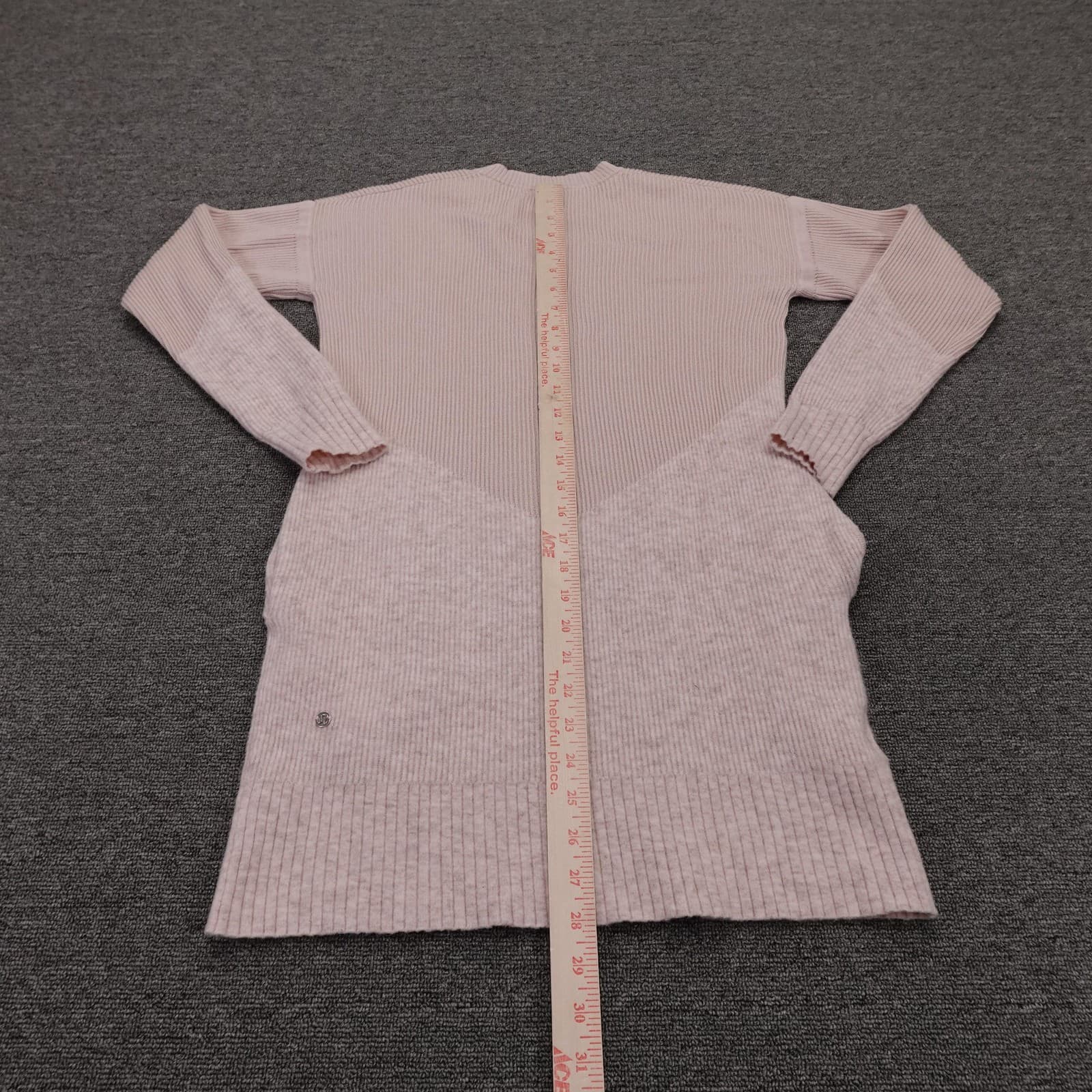 Lululemon Sweater Womens 6 Pink Cashmere Blend Ribbed Crewneck Tunic Pockets - Thumbnail 7