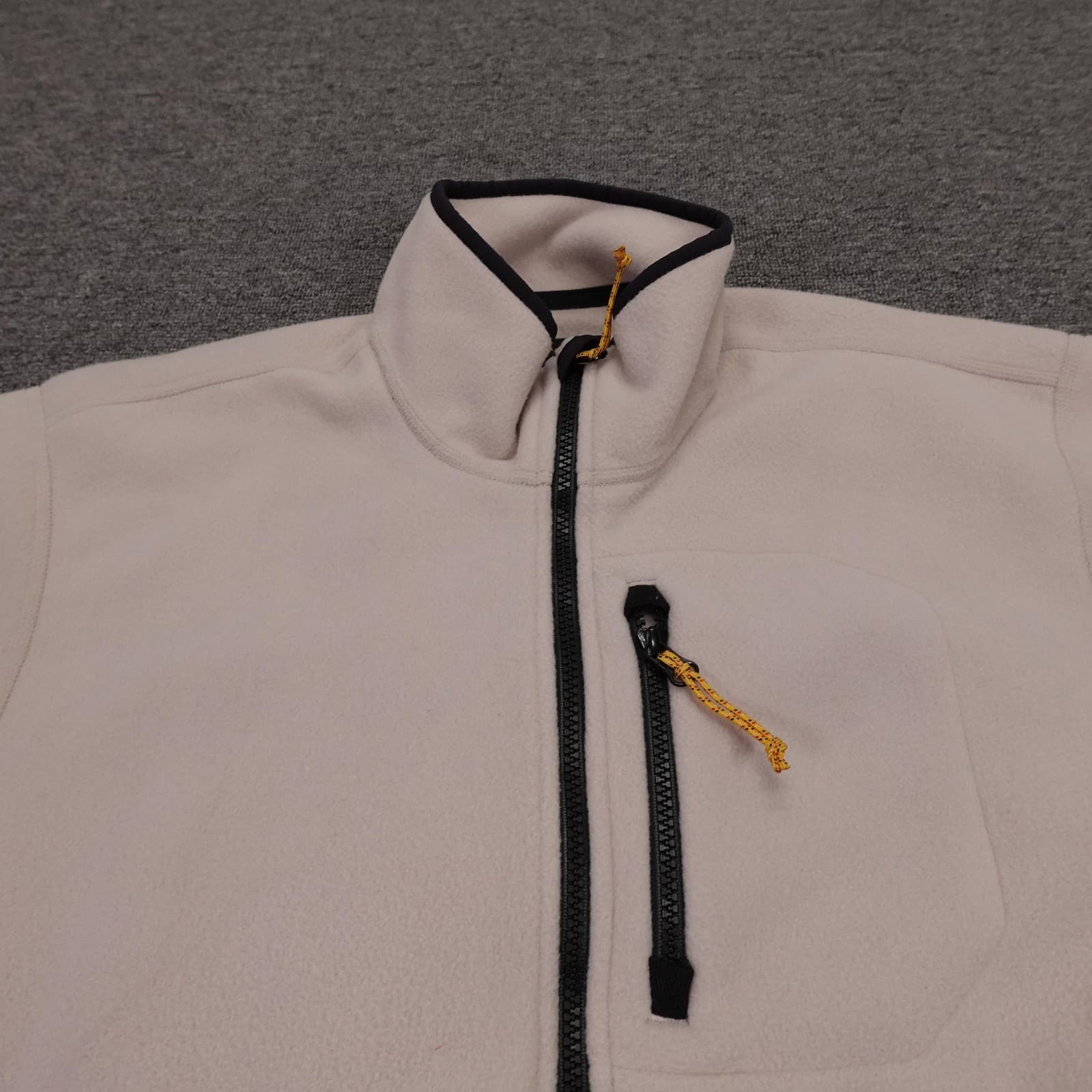 REI Jacket Womens Medium White Fleece Full Zip Stand Collar Outdoor Pockets - Thumbnail 3