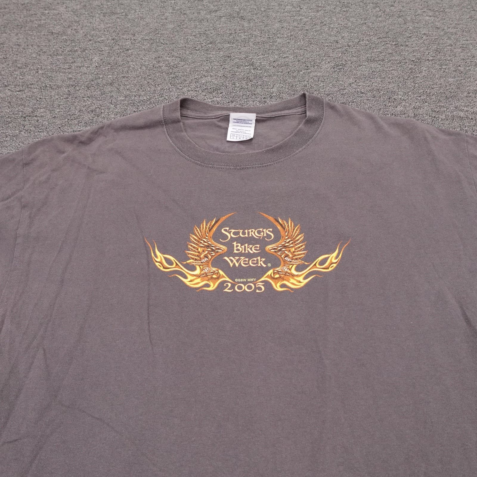Vintage Sturgis Bike Week Delta Shirt Mens Large Gray 2005 Graphic Tee Biker - Thumbnail 2